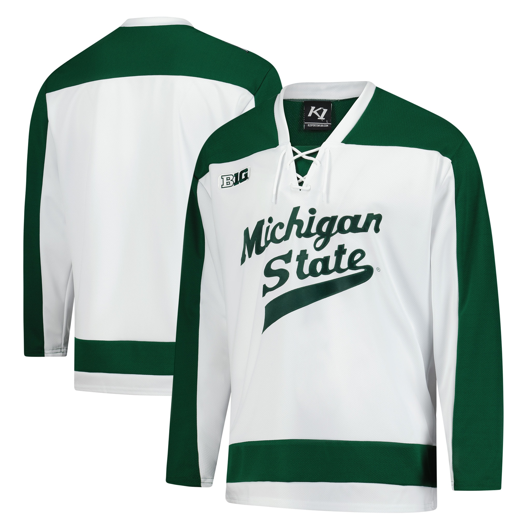Michigan State Spartans Home Replica Hockey Jersey White