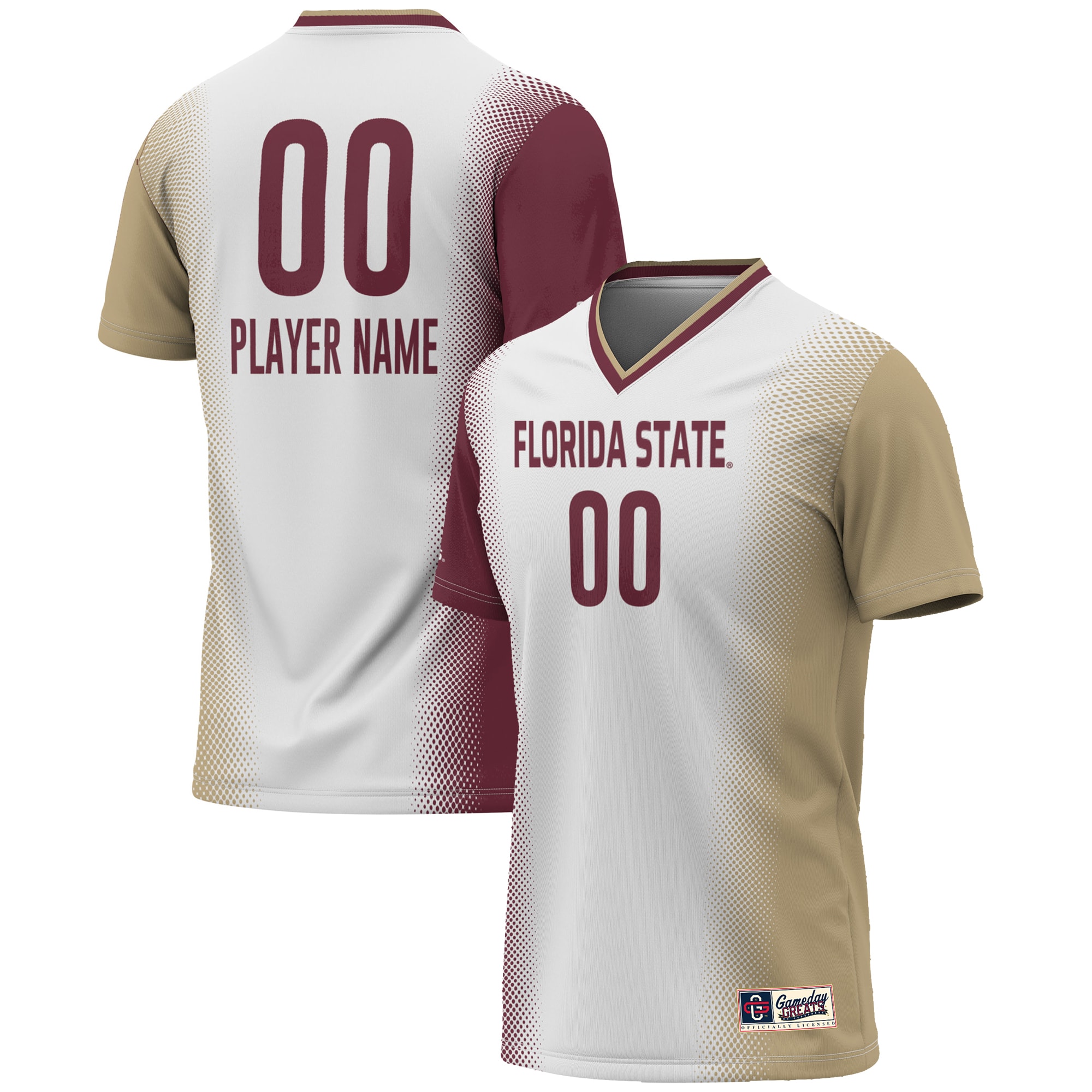 Florida State Seminoles Gameday Greats Nil Pick A Player Lightweight Soccer Jersey White Men
