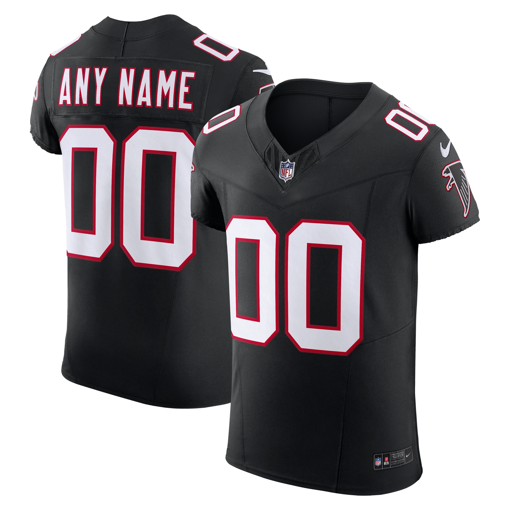 Atlanta Falcons Vapor F U S E Elite Custom Jersey Black