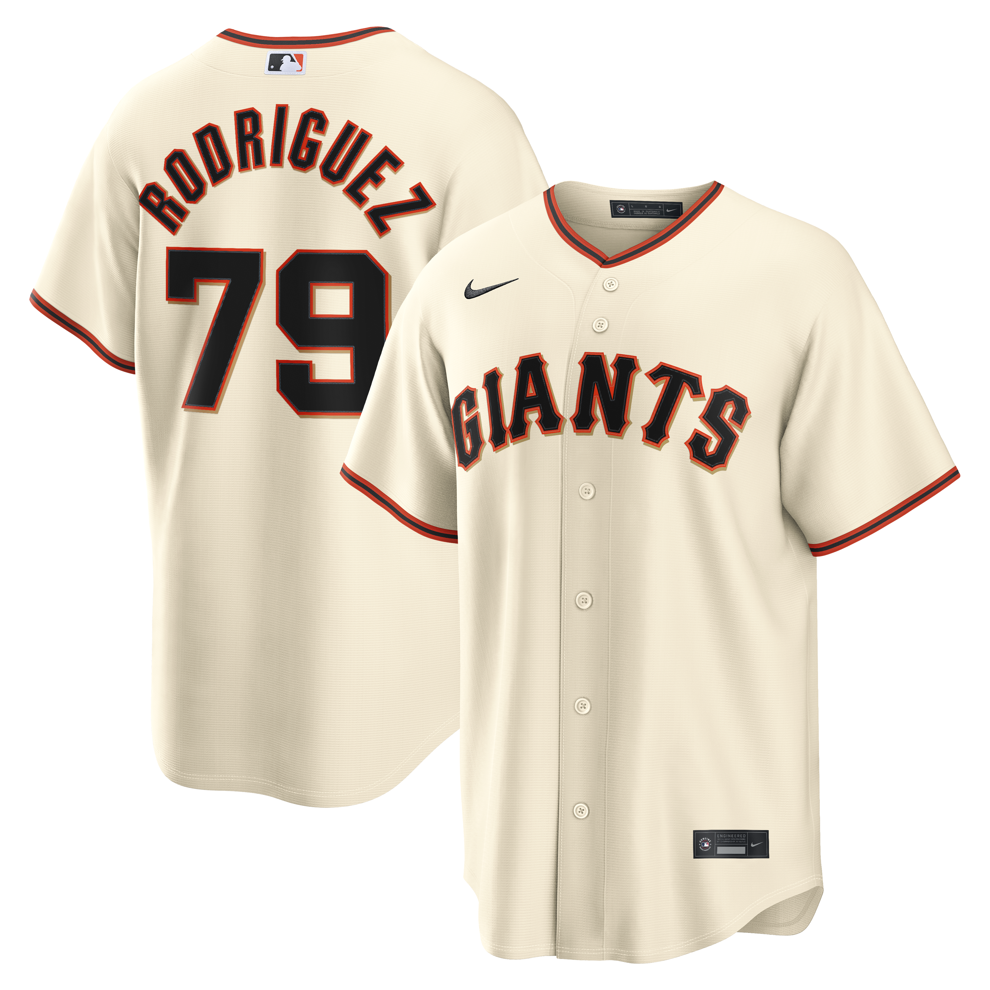 Jesus Rodriguez San Francisco Giants Home Replica Jersey Cream