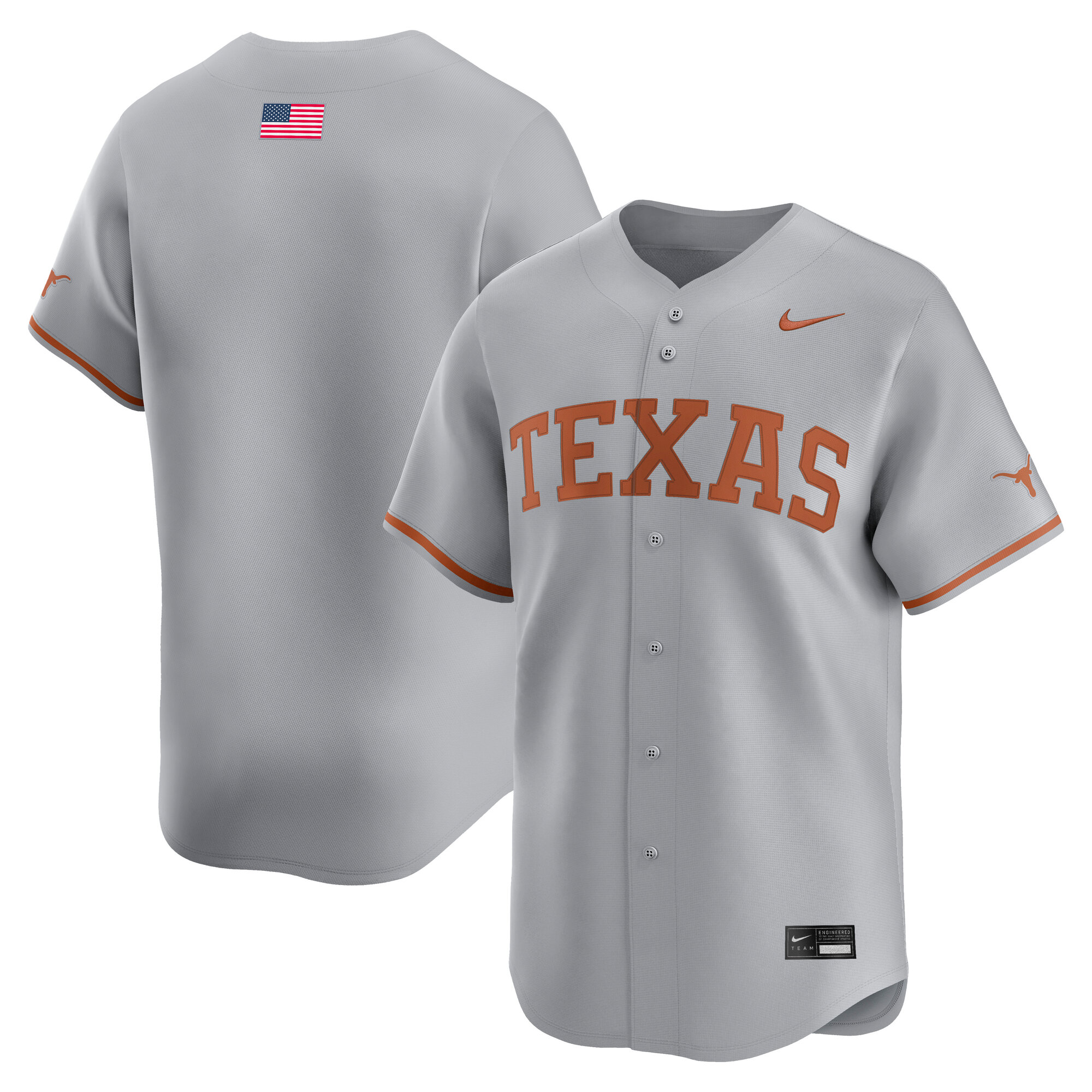 Texas Longhorns Alternate Limited Baseball Jersey Gray