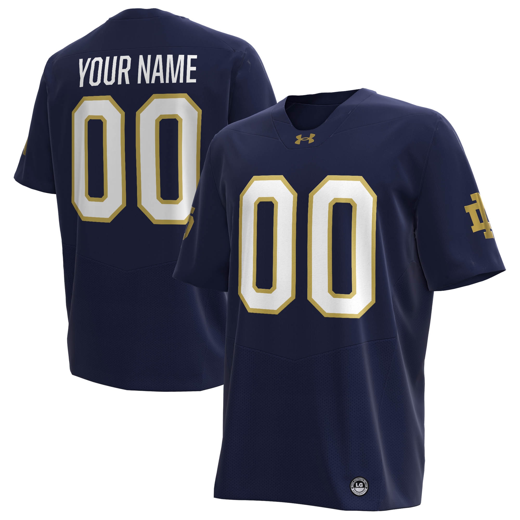 Notre Dame Fighting Irish Custom Replica Football Jersey Navy