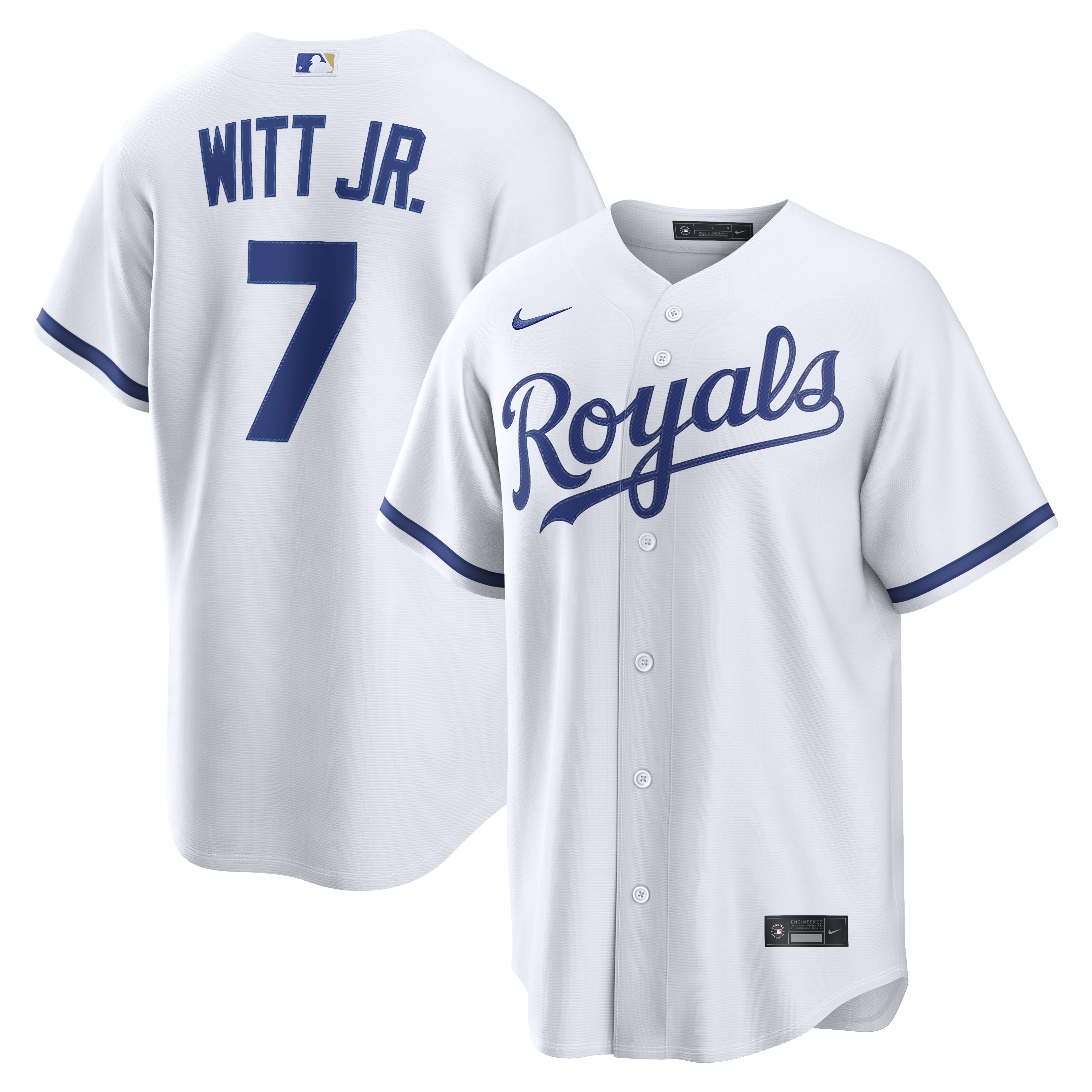 Bobby Witt Jr Kansas City Royals Home Replica Jersey White