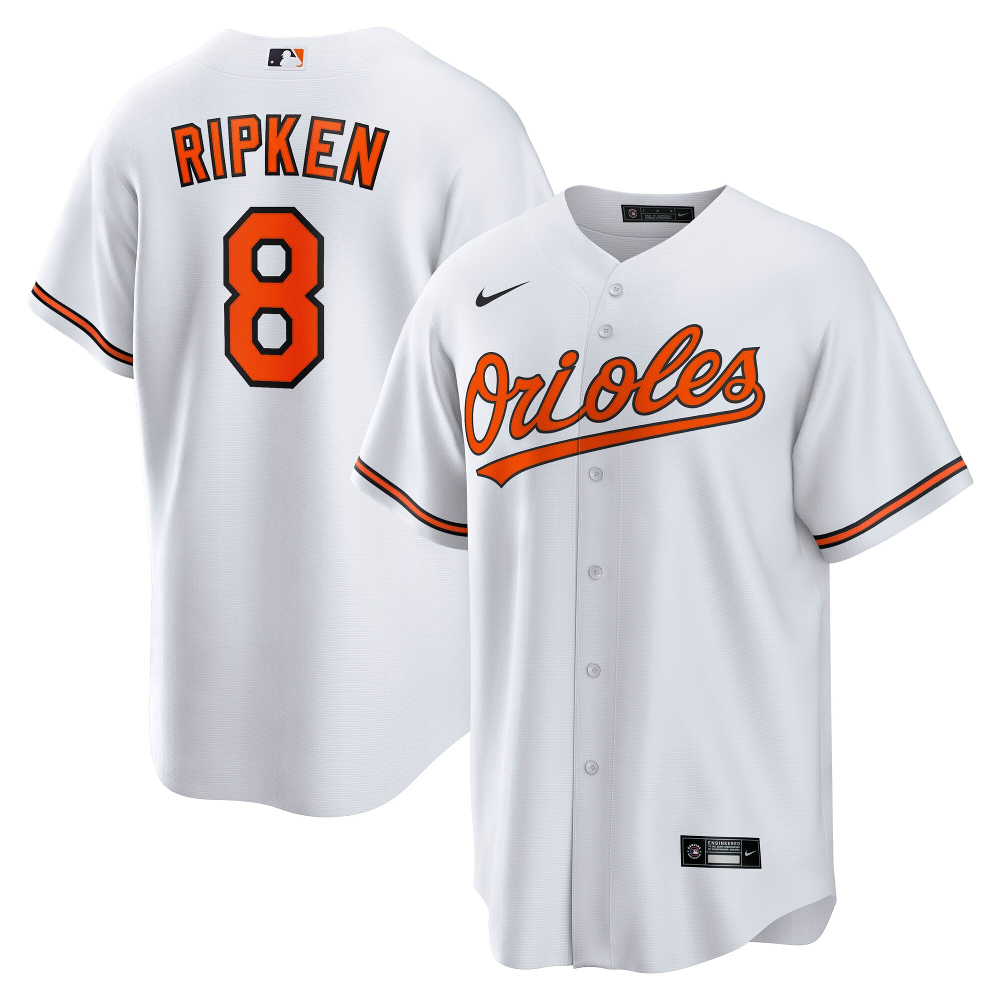 Cal Ripken Jr Baltimore Orioles Throwback Replica Player Jersey White
