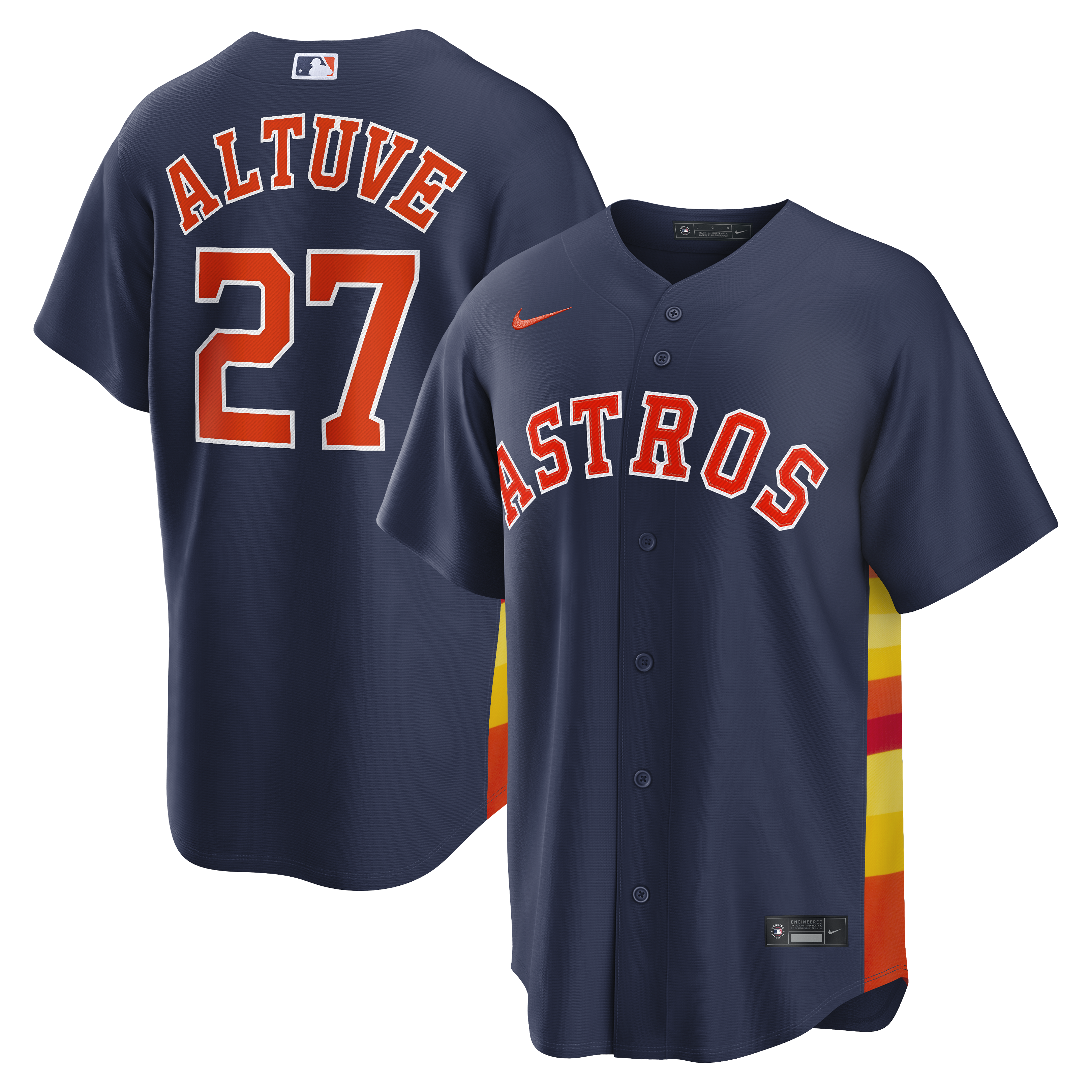 Jose Altuve Houston Astros Alternate 2 Replica Jersey Navy