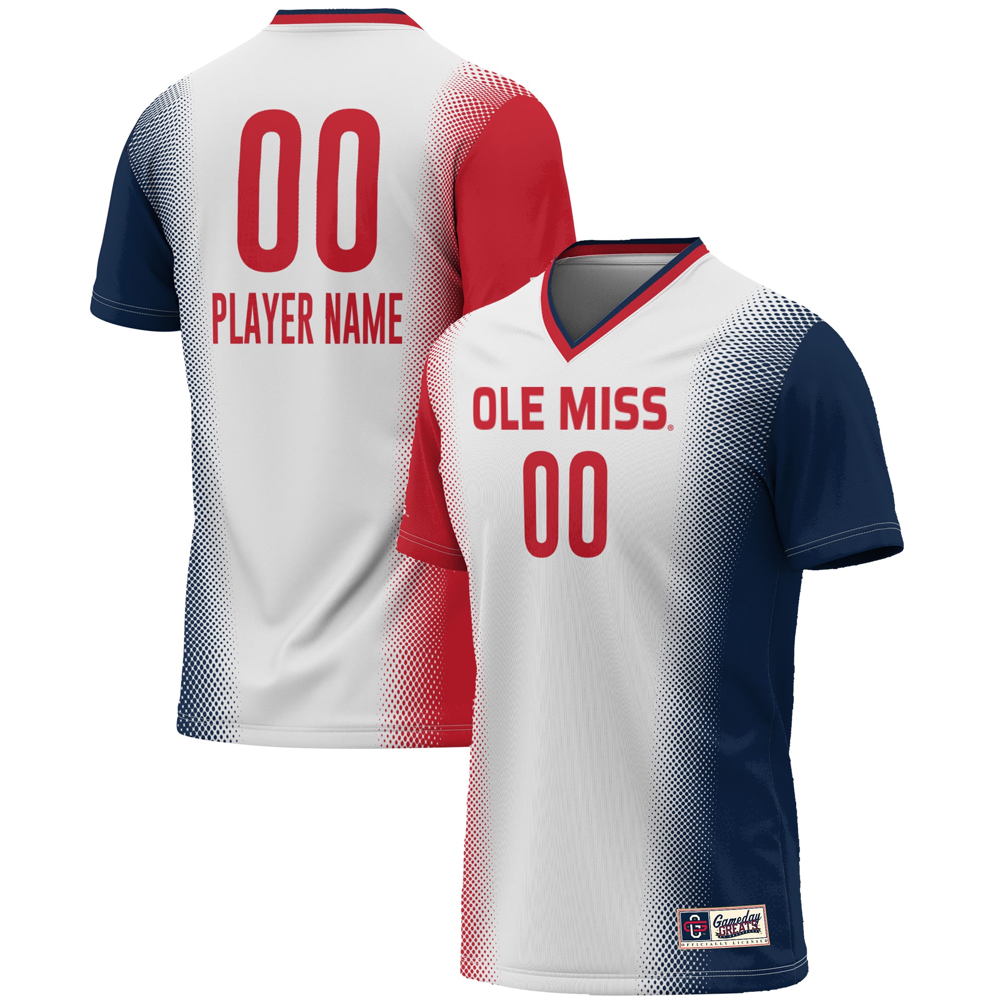 Ole Miss Rebels Gameday Greats Nil Pick A Player Lightweight Soccer Jersey White Men