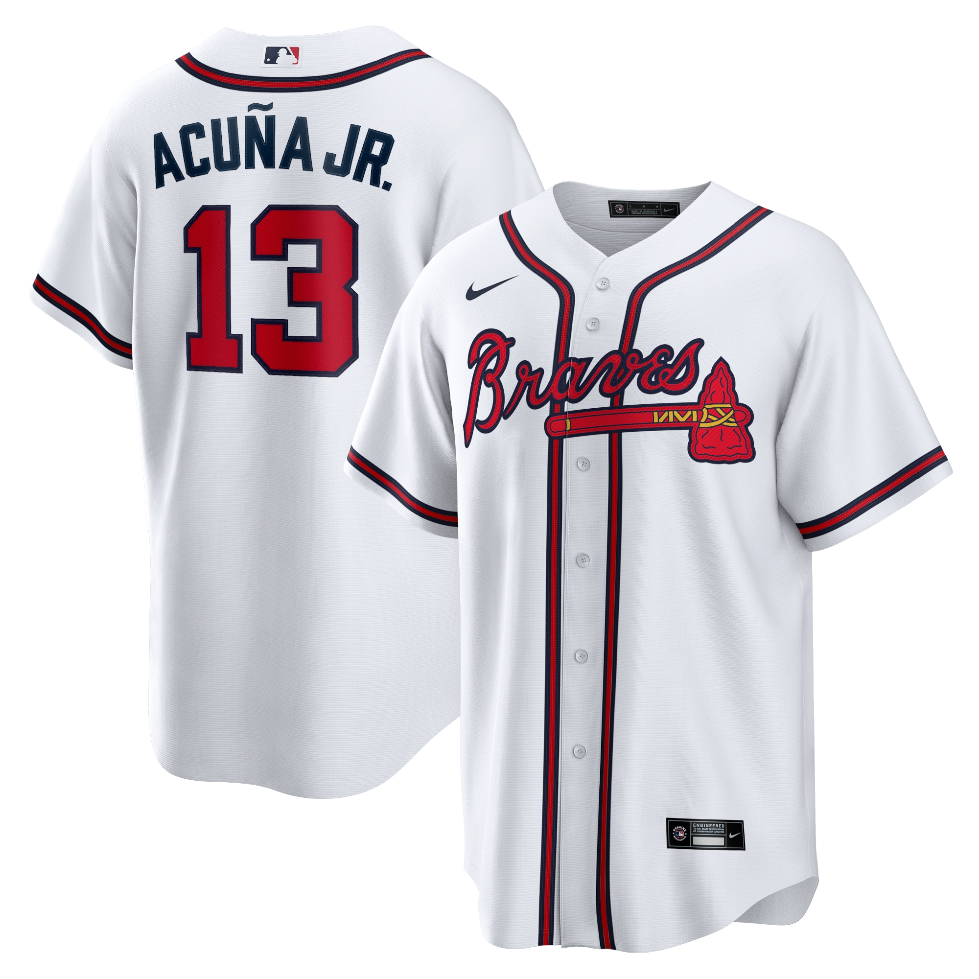 Ronald Acuna Jr Atlanta Braves Home Replica Player Name Jersey White