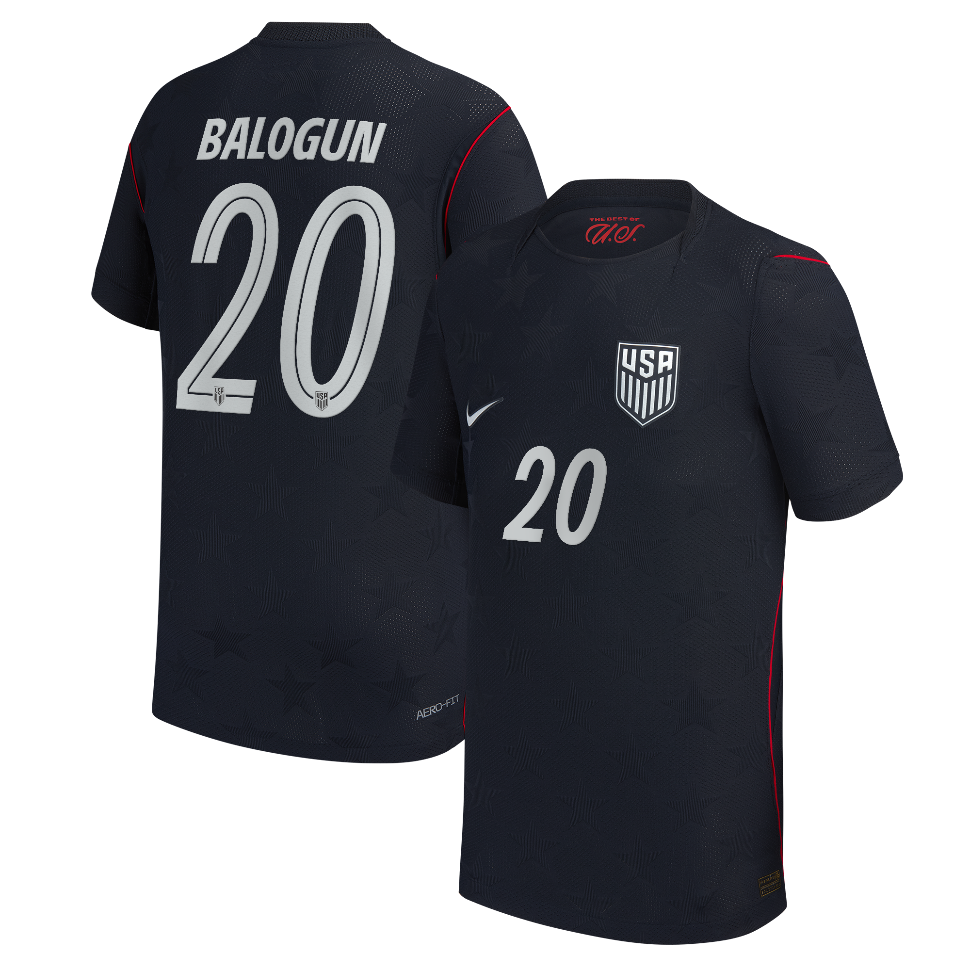 Folarin Balogun Usmnt 2026 Away Match Jersey Blue Men
