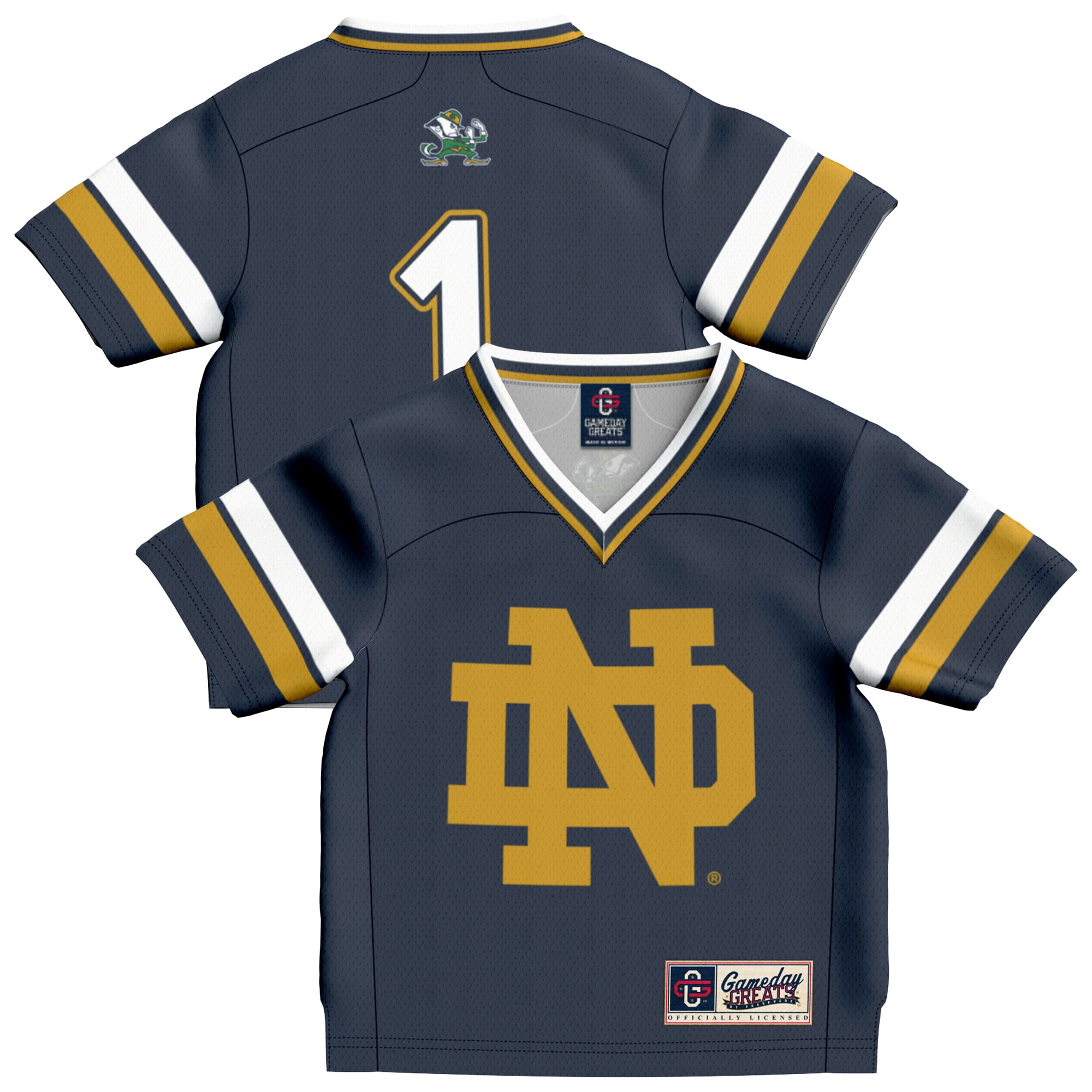 1 Notre Dame Fighting Irish Gameday Greats Infant Collegiate Football Fashion Jersey Navy