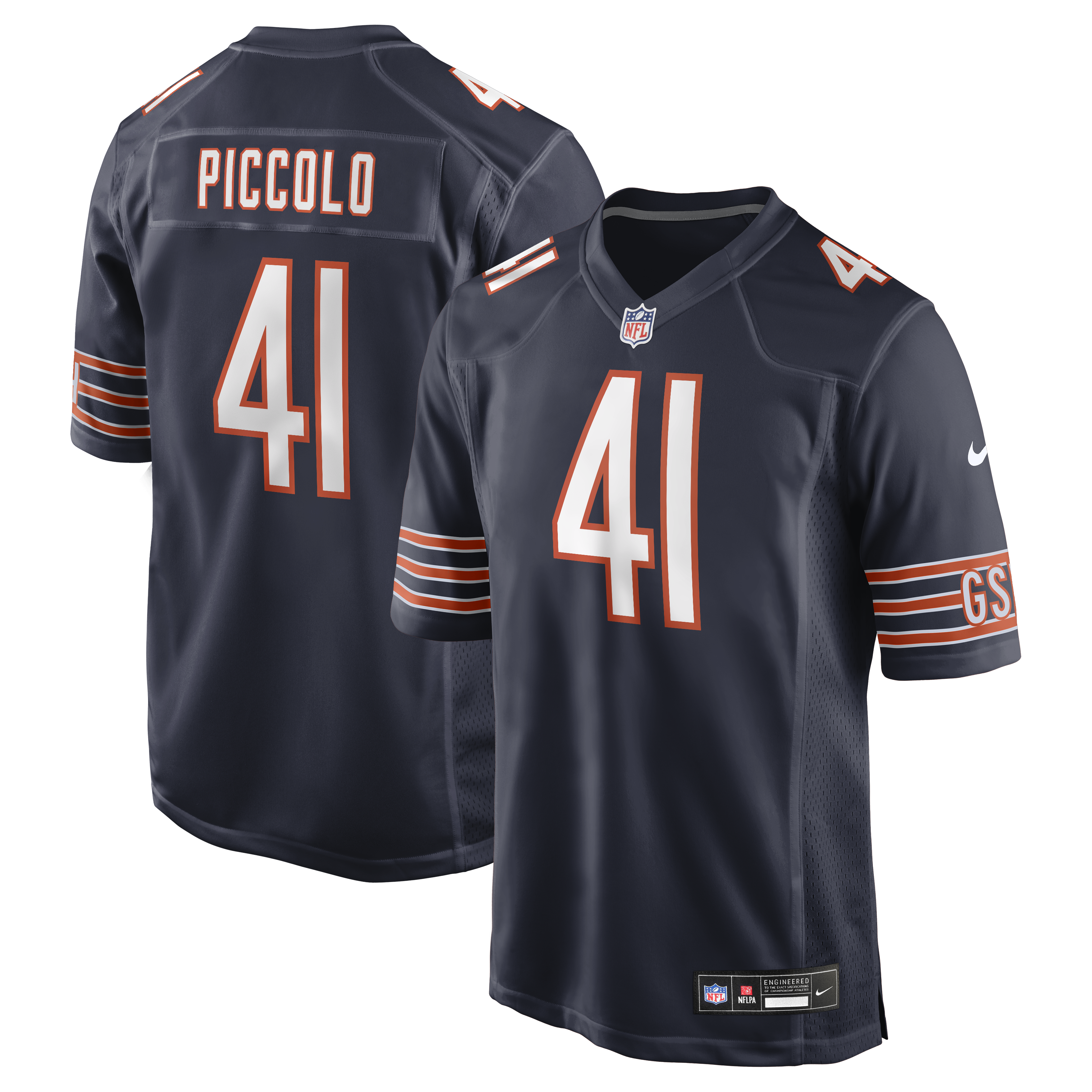 Brian Piccolo Chicago Bears Game Retired Player Jersey Navy