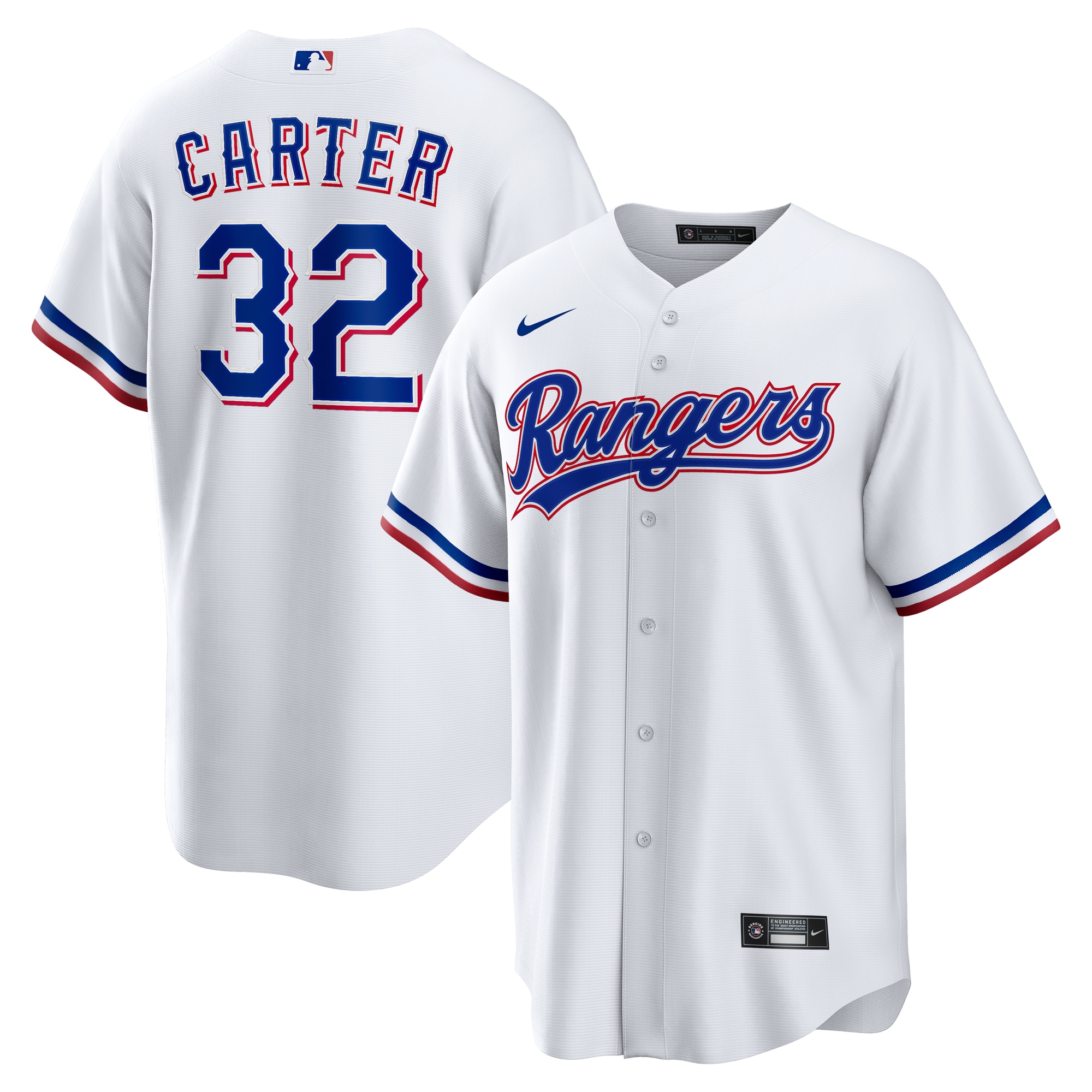 Evan Carter Texas Rangers Home Replica Jersey White