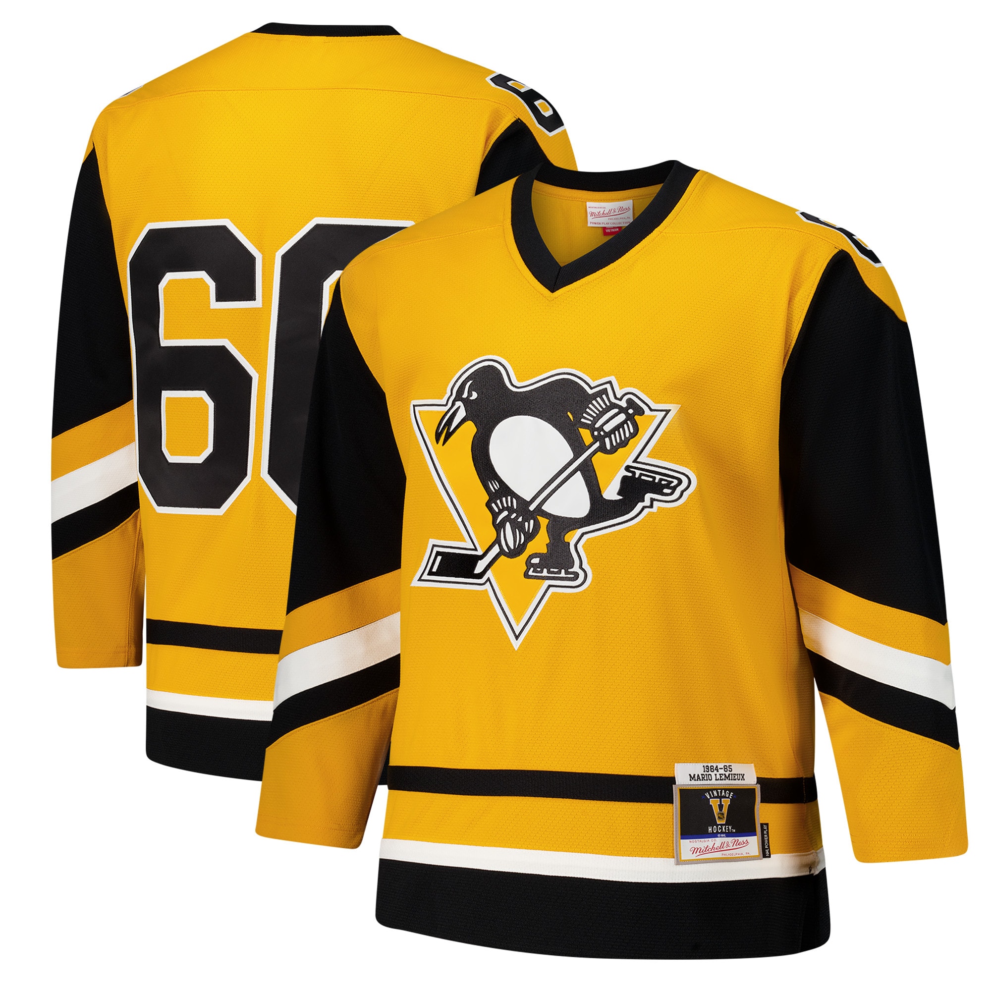 Mario Lemieux Pittsburgh Penguins 1984/85 Power Play Jersey Gold