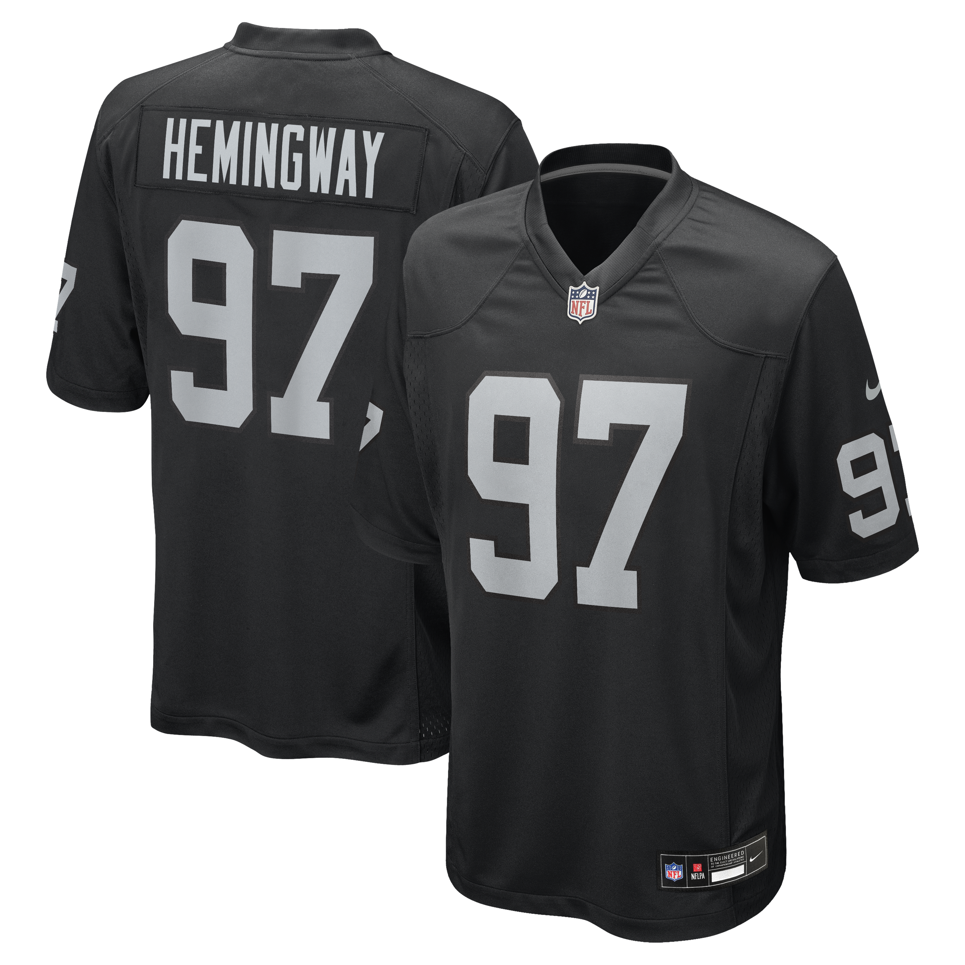 Tonka Hemingway Las Vegas Raiders Team Game Jersey Black
