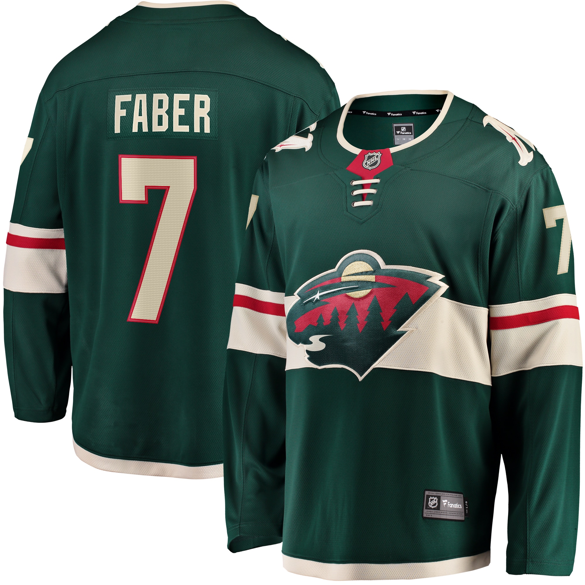 Brock Faber Minnesota Wild Home Breakaway Player Jersey Green