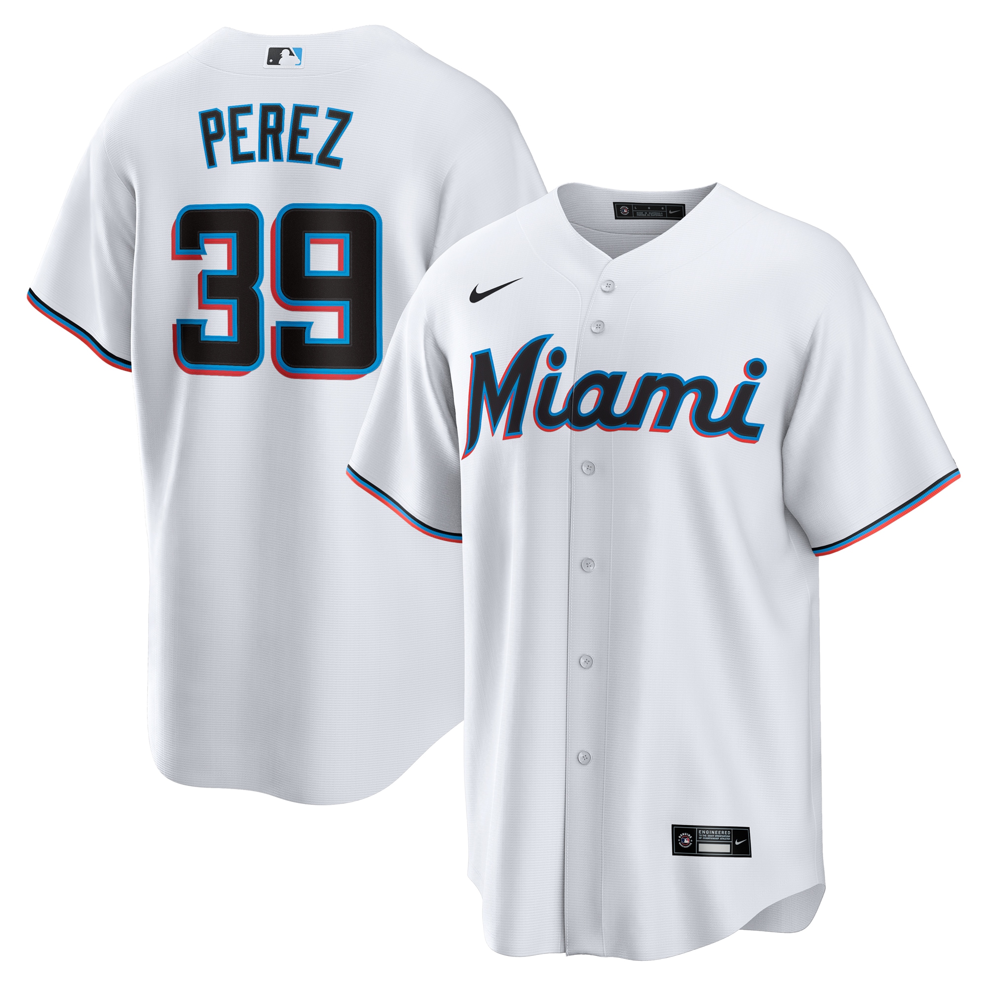 Eury Perez Miami Marlins Home Replica Jersey White