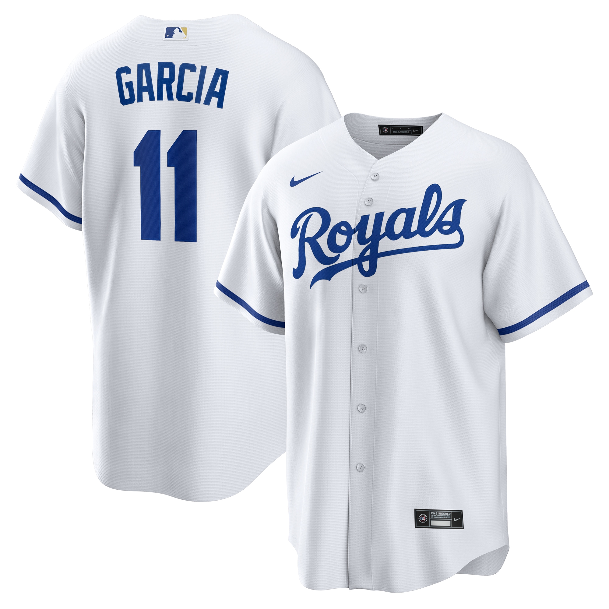 Maikel Garcia Kansas City Royals Home Replica Jersey White