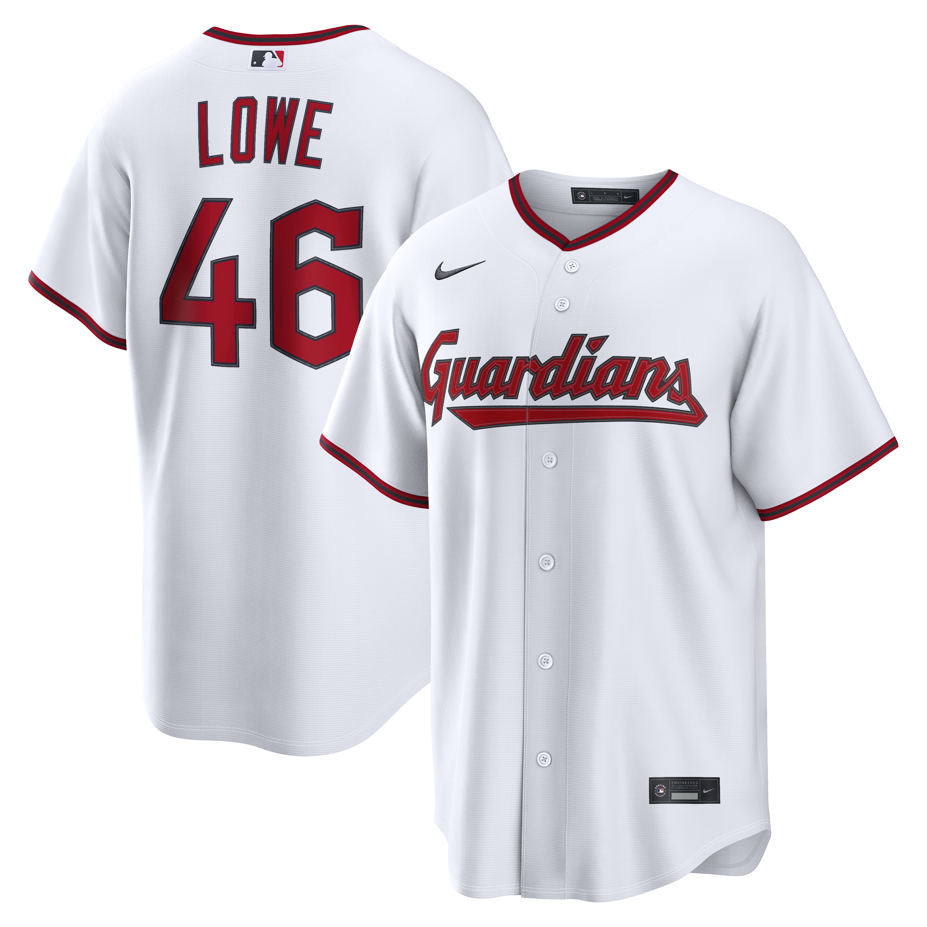 Nathaniel Lowe Cleveland Guardians Home Replica Jersey White