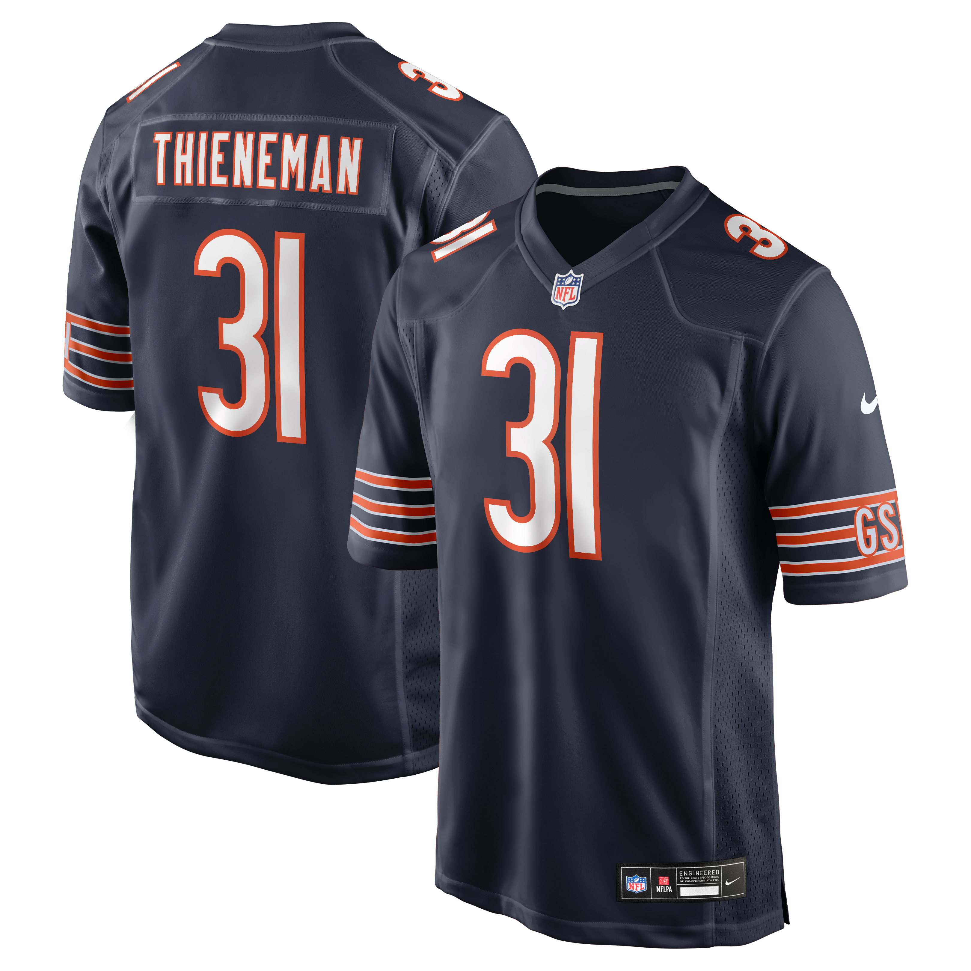 Dillon Thieneman Chicago Bears 2026 Nfl Draft First Round Pick No 25 Team Game Jersey Navy