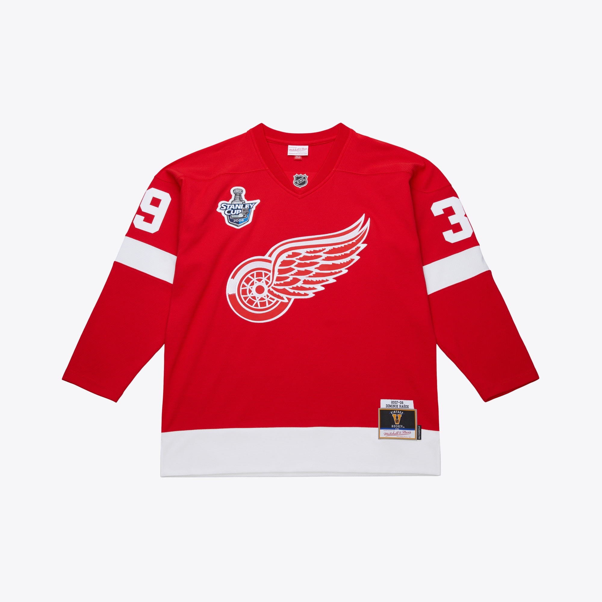 Dominik Hasek Detroit Red Wings Mitchell Ness 2007/08 Power Play Jersey Red