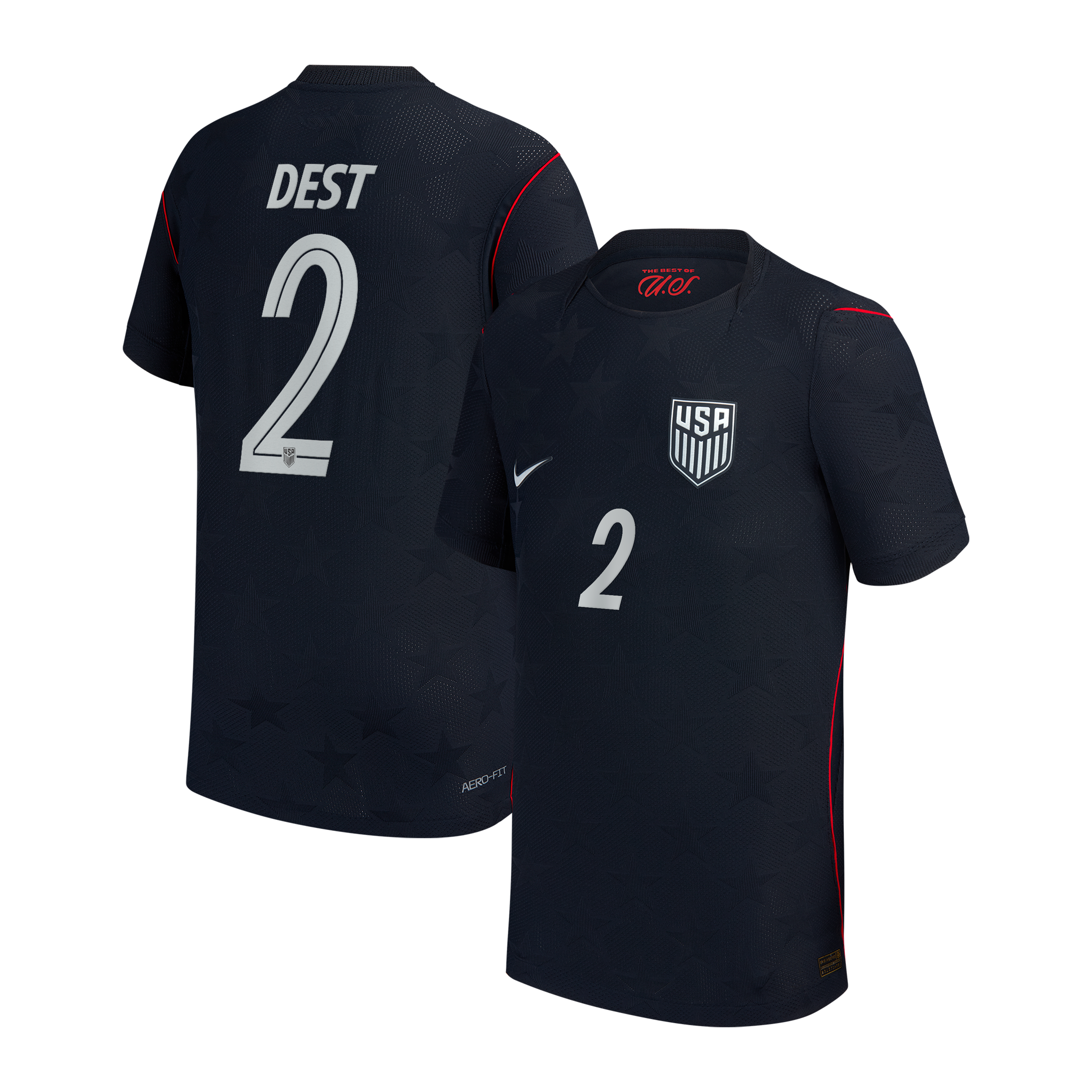 Sergi O Dest Usmnt 2026/27 Away Stadium Replica Jersey Blue Men