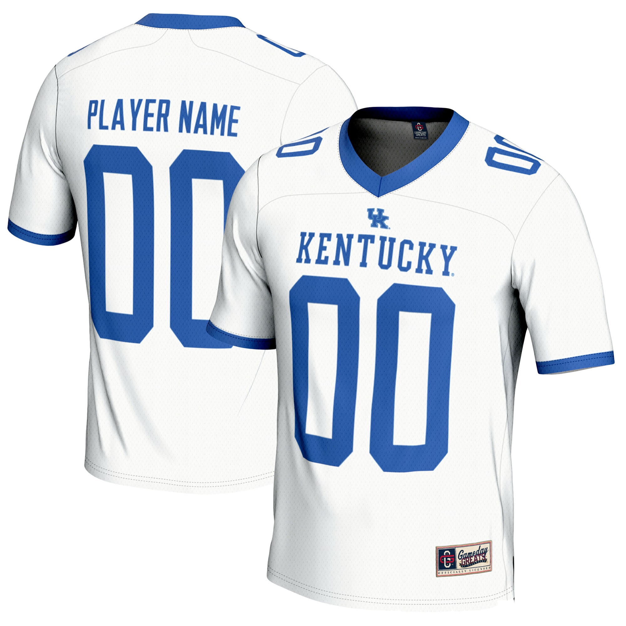 Kentucky Wildcats Gameday Greats Nil Pick A Player Football Jersey White