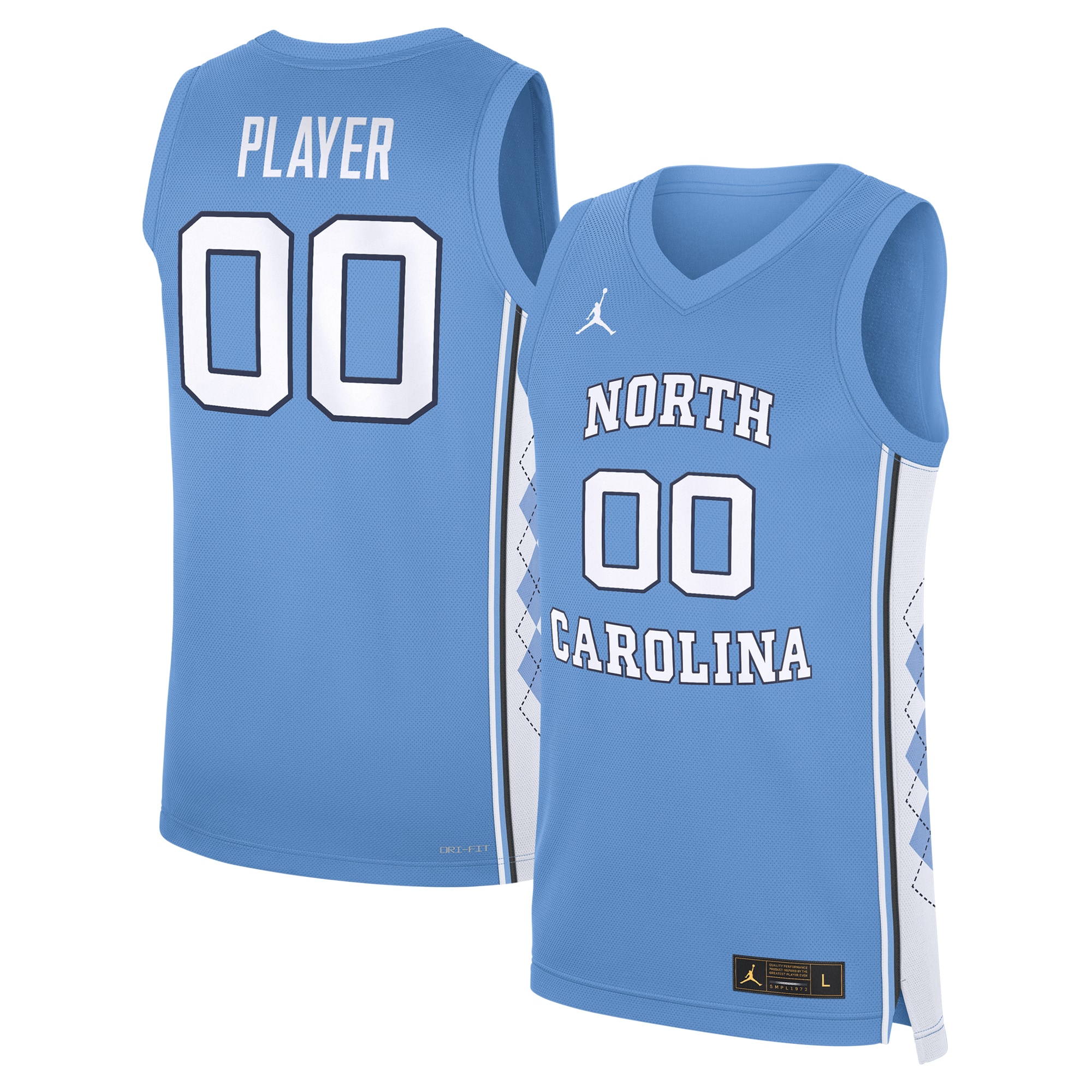 North Carolina Tar Heels Jordan Brand Nil Pick A Player Men S Basketball Jersey Carolina Blue