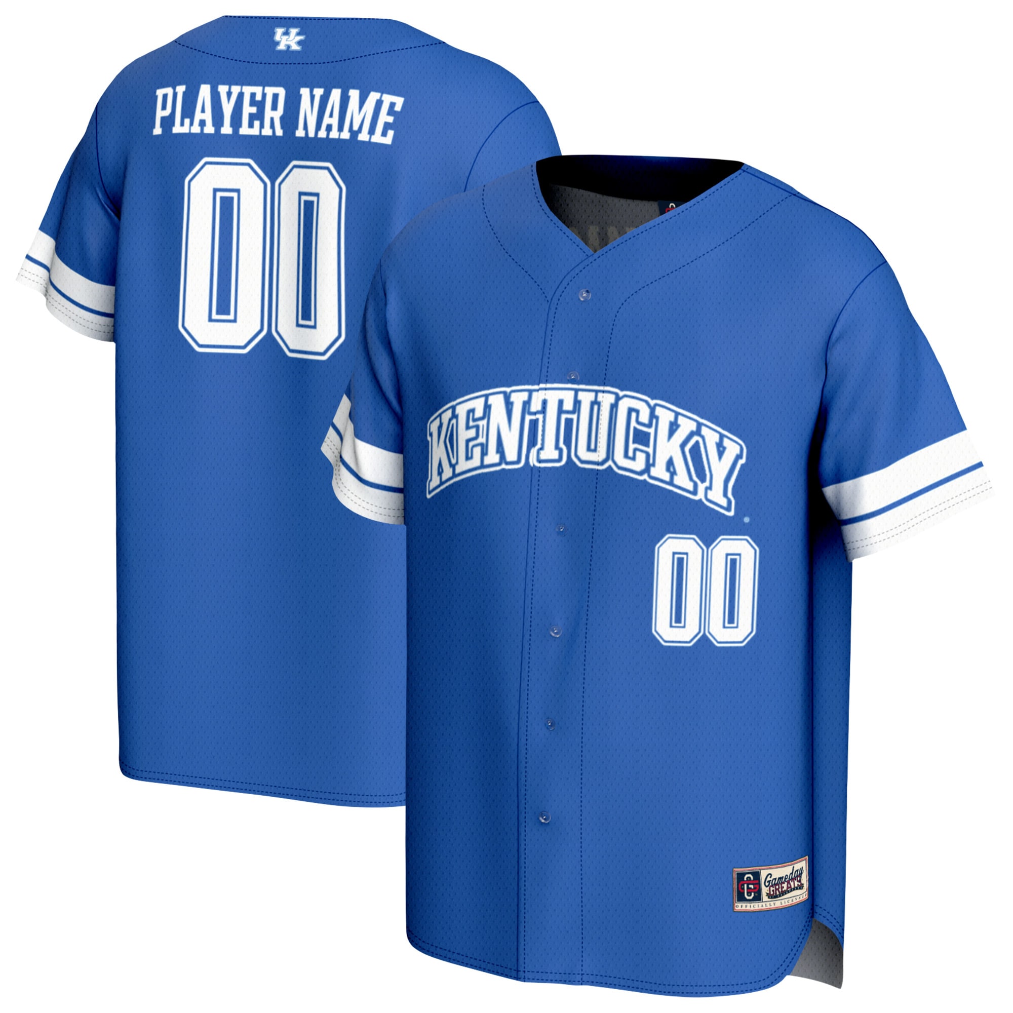 Kentucky Wildcats Gameday Greats Unisex Lightweight Collegiate Baseball Nil Pick A Player Fashion Jersey Royal