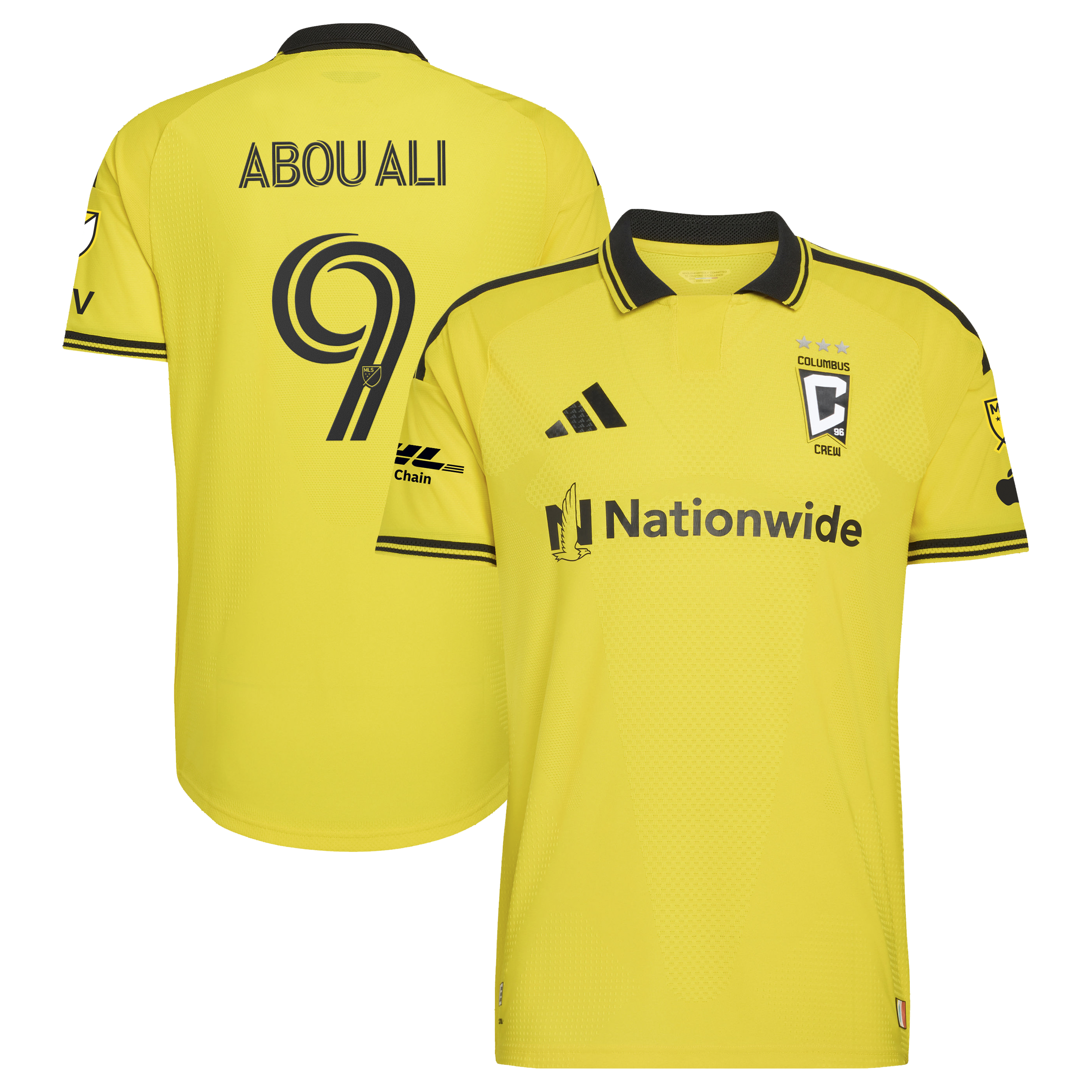 Wessam Abou Ali Columbus Crew 2026 The Crafted For Excellence Kit On Field Patch Jersey Yellow