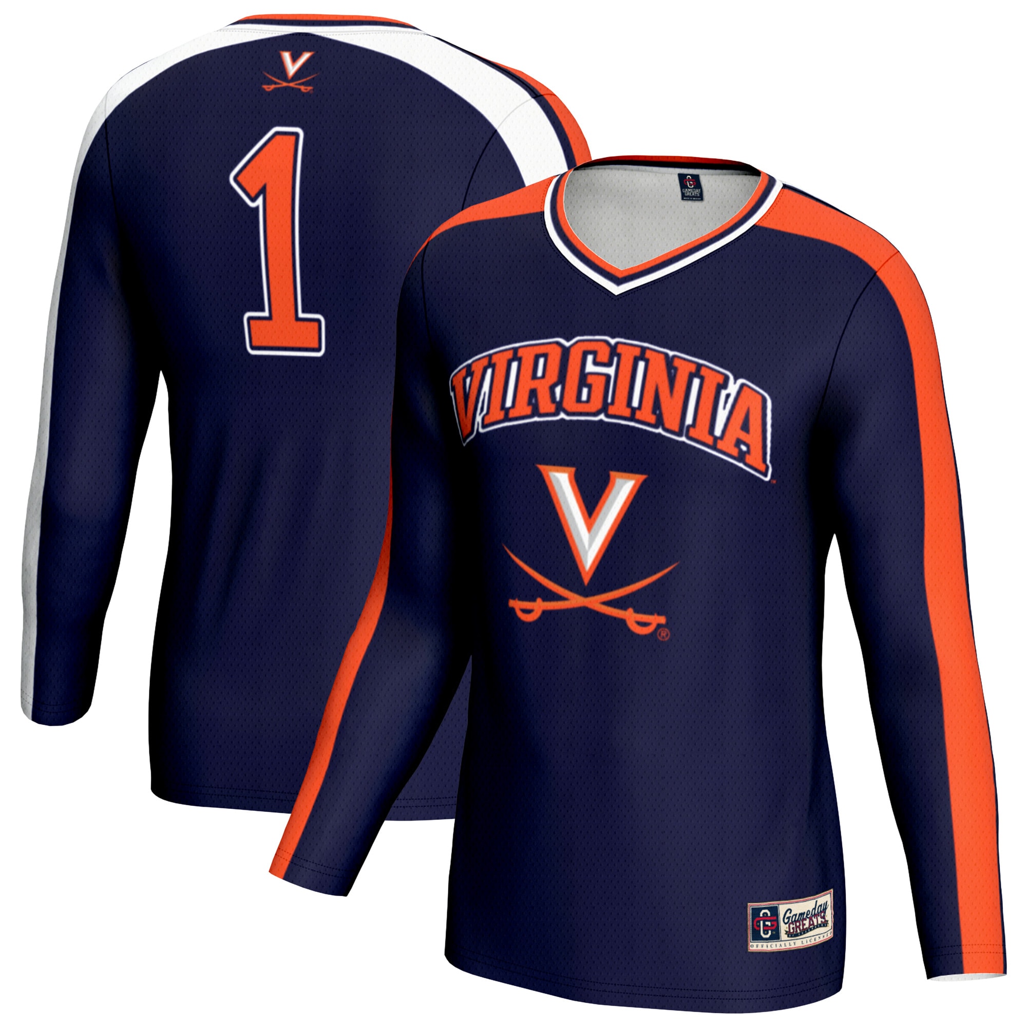 Virginia Cavaliers Gameday Greats Unisex 1 Lightweight Volleyball Fashion Jersey Navy