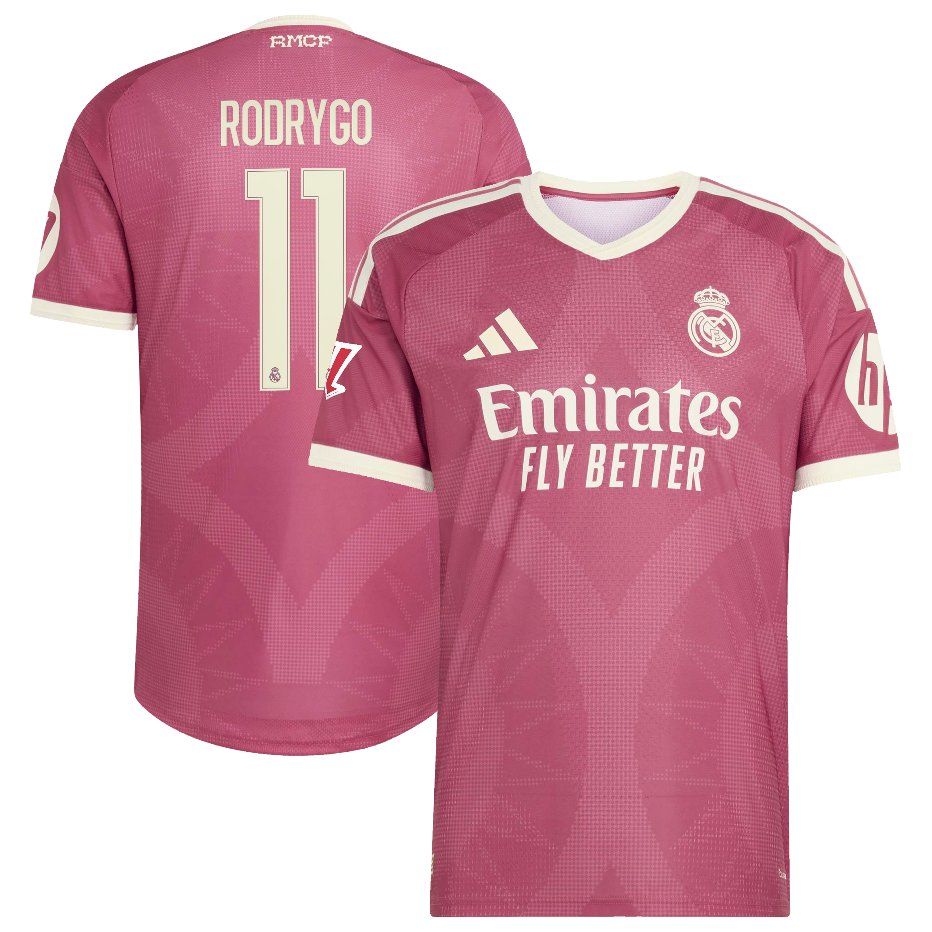 Rodrygo Real Madrid 2026/27 Third On Field Jersey Pink