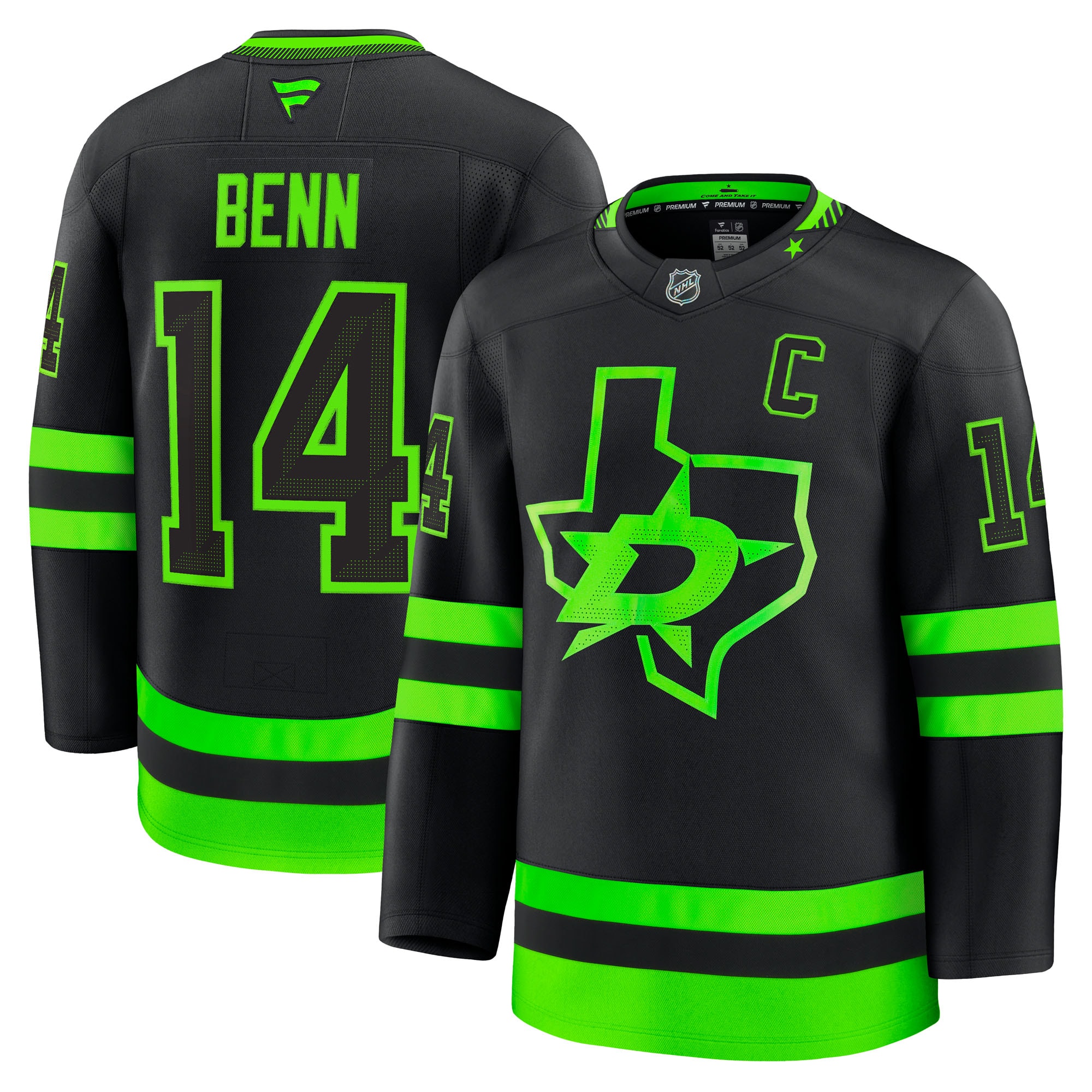 Jamie Benn Dallas Stars Alternate Premium Jersey Black