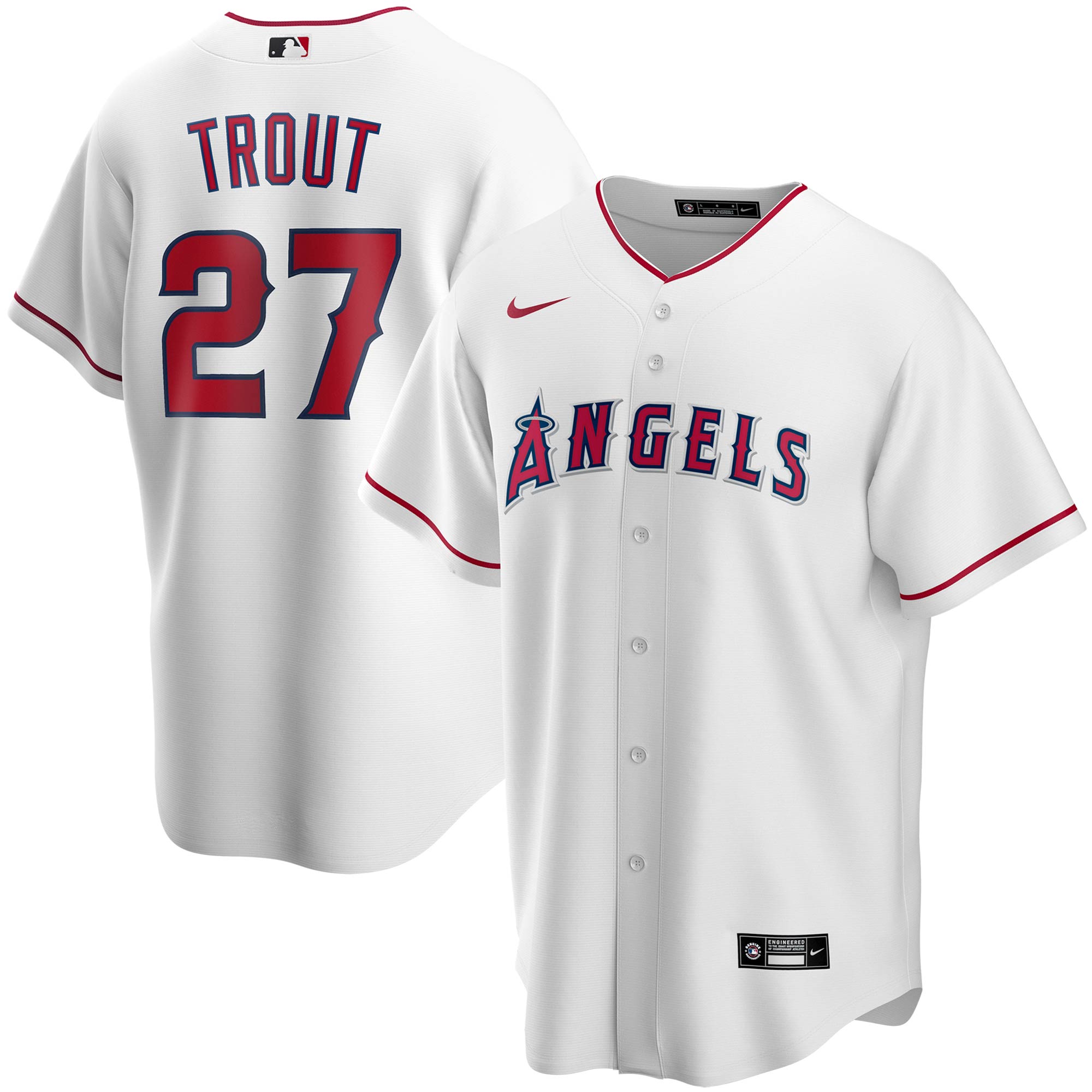 Mike Trout Los Angeles Angels Youth Alternate Replica Player Jersey White