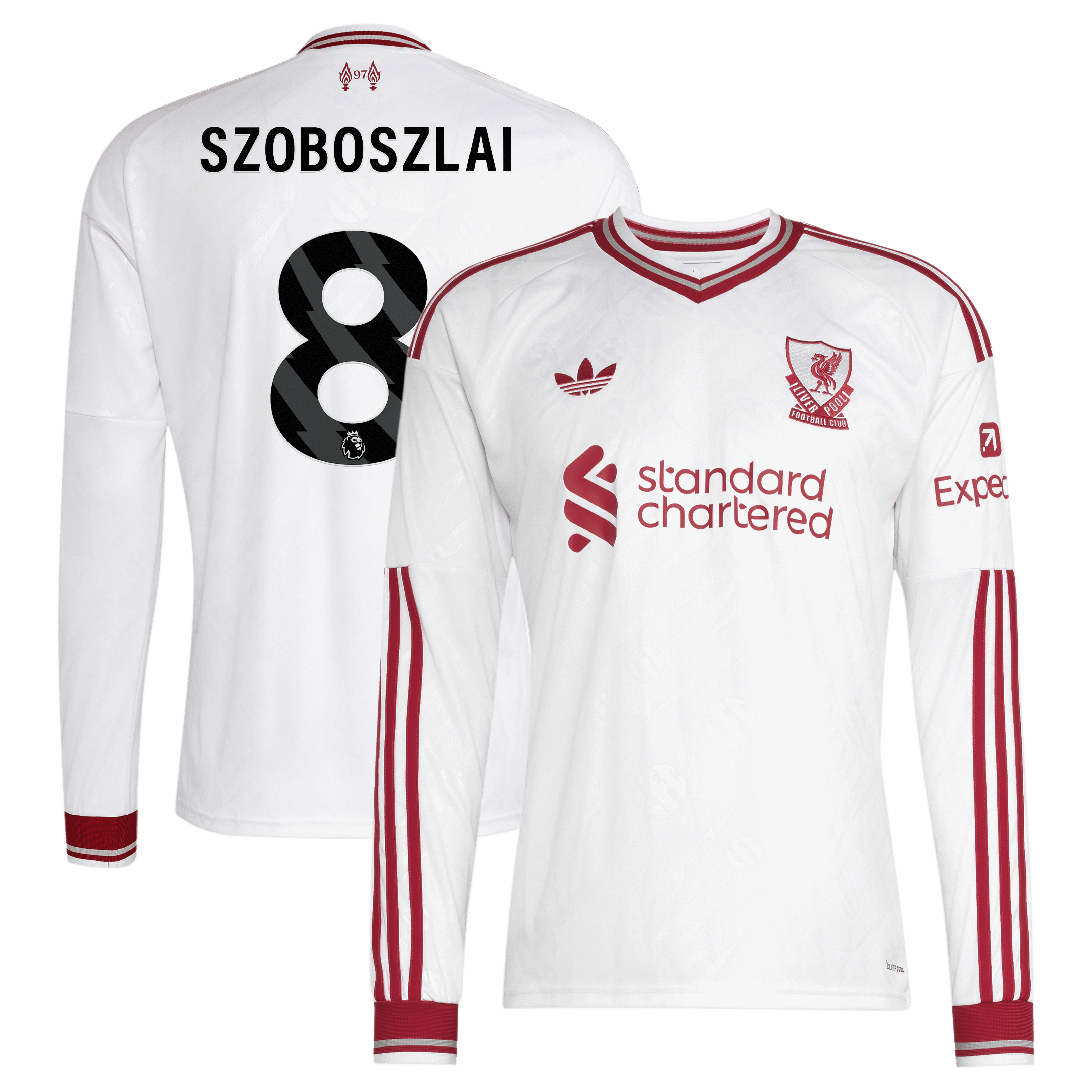 Dominik Szoboszlai Liverpool 2026/27 Away Replica Long Sleeve Jersey White