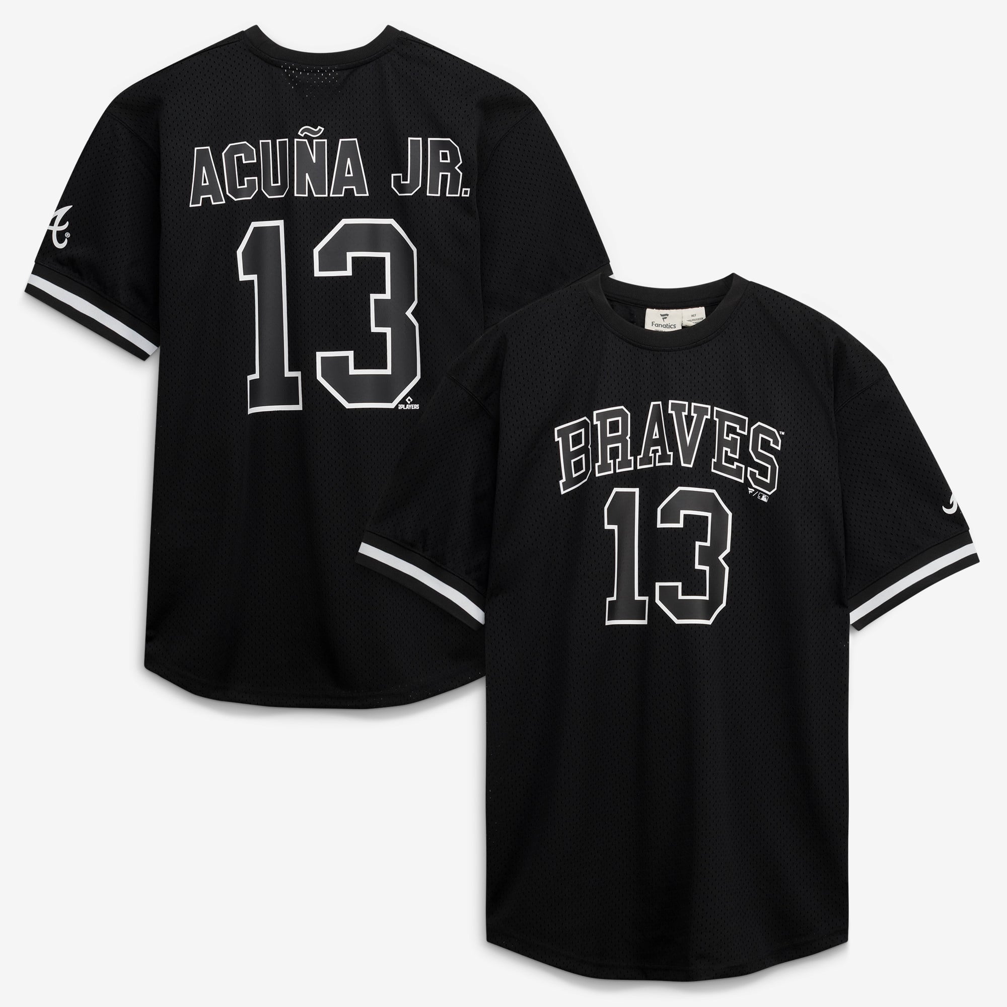 Ronald Acu A Jr Atlanta Braves Big Tall Heavyweight Mesh Jersey Black White