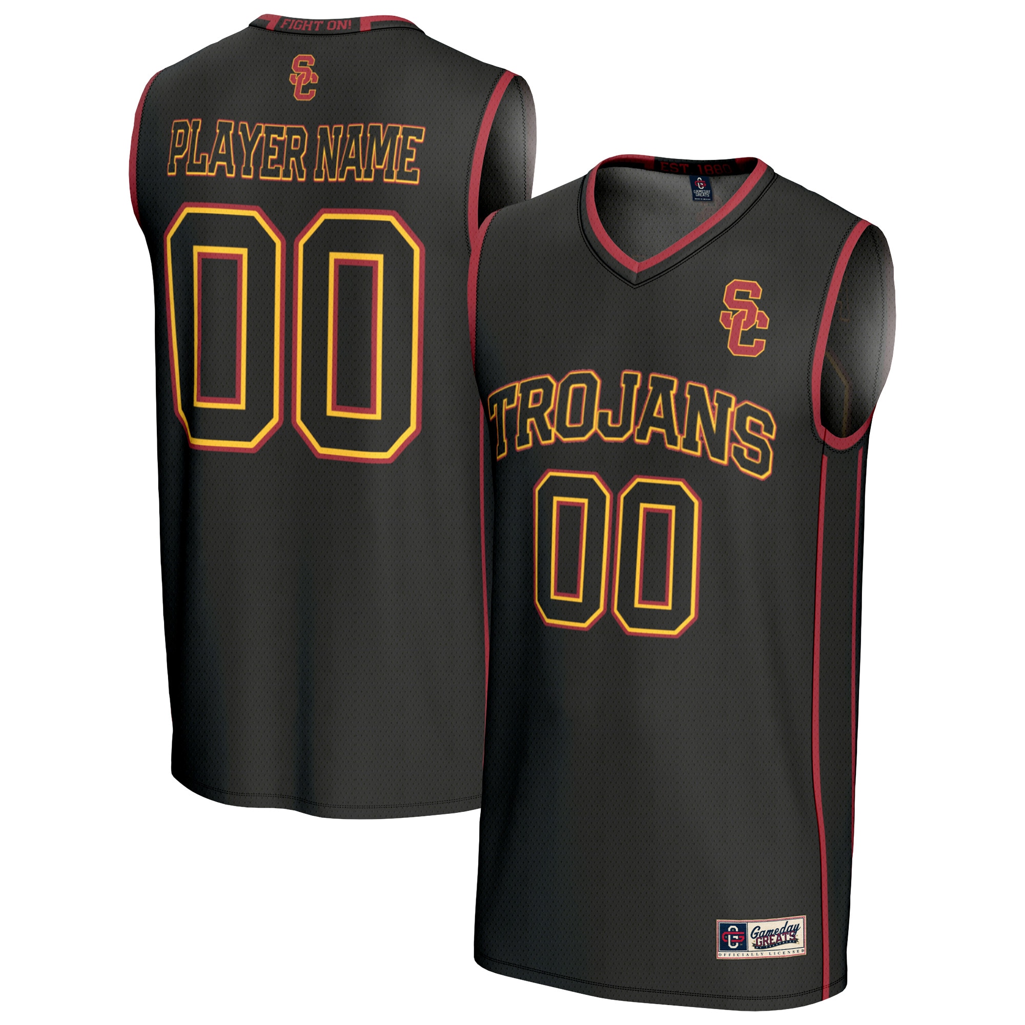 Usc Trojans Gameday Greats Lightweight Collegiate Basketball Nil Fashion Jersey Black Men