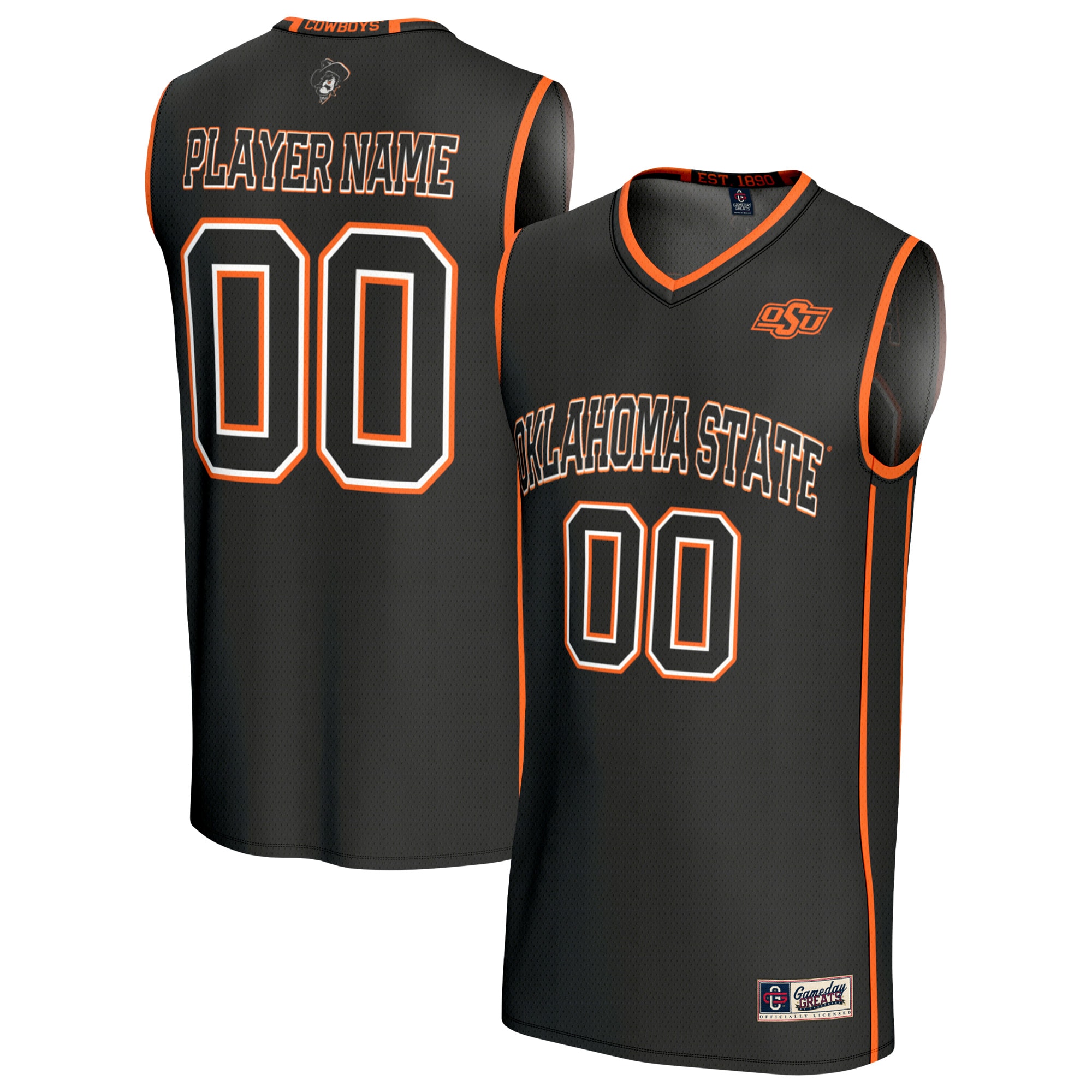 Oklahoma State Cowboys Gameday Greats Unisex Lightweight Collegiate Men S Basketball Nil Pick A Player Fashion Jersey Black