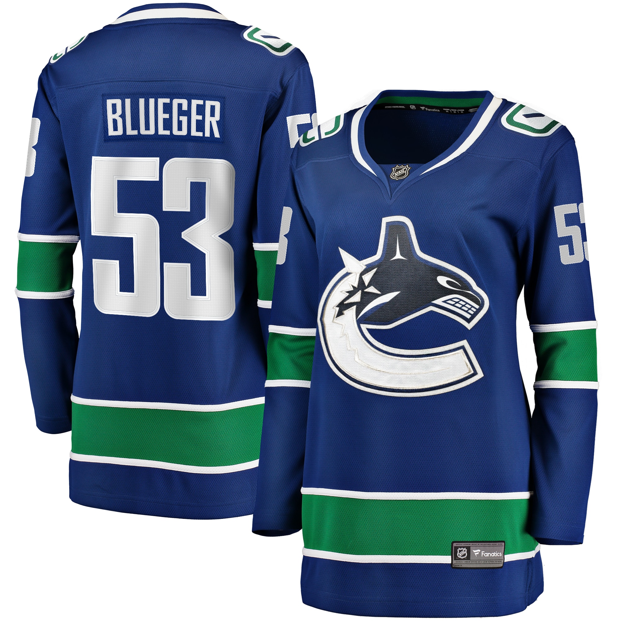 Teddy Blueger Vancouver Canucks Women S Home Breakaway Player Jersey Blue