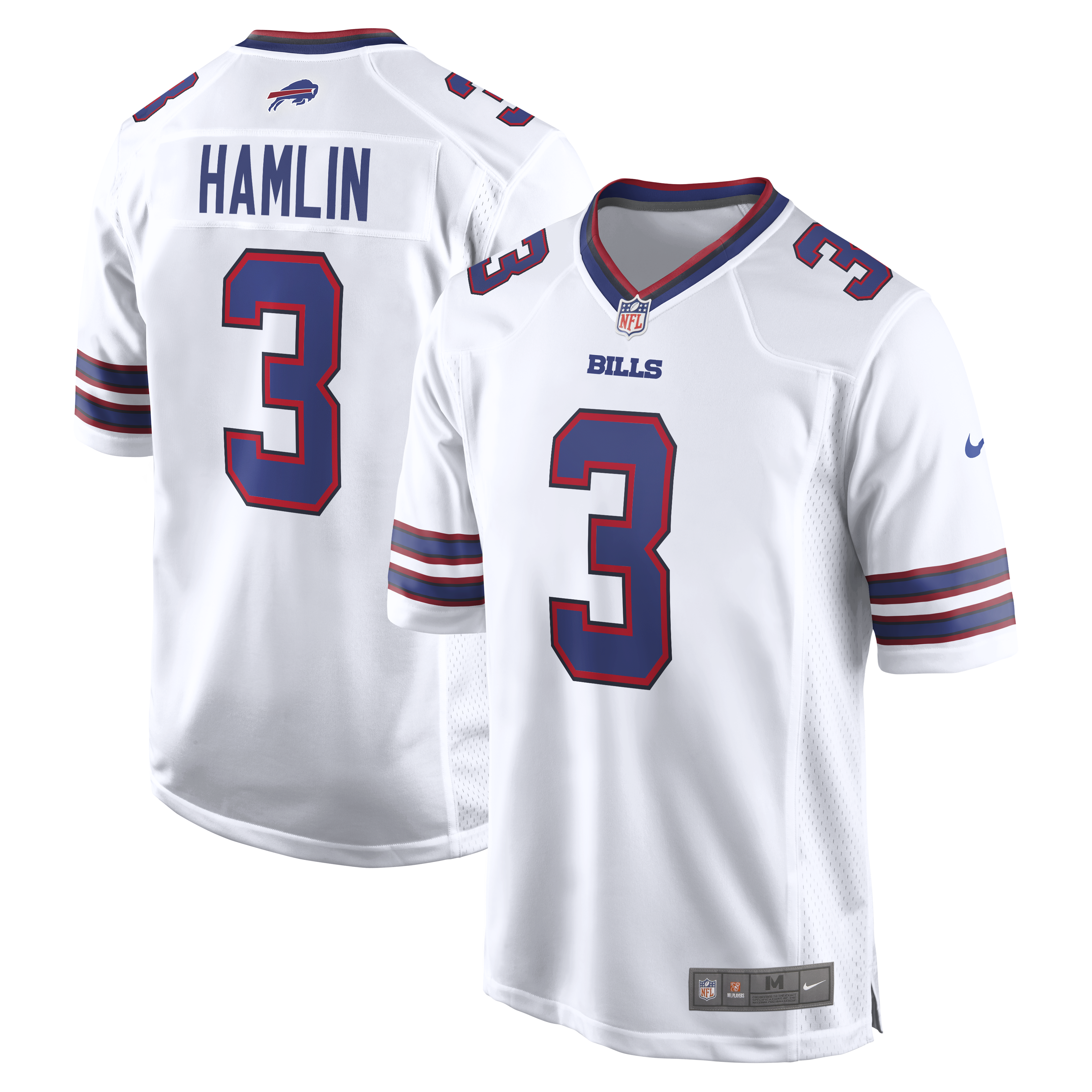 Damar Hamlin Buffalo Bills Game Jersey White