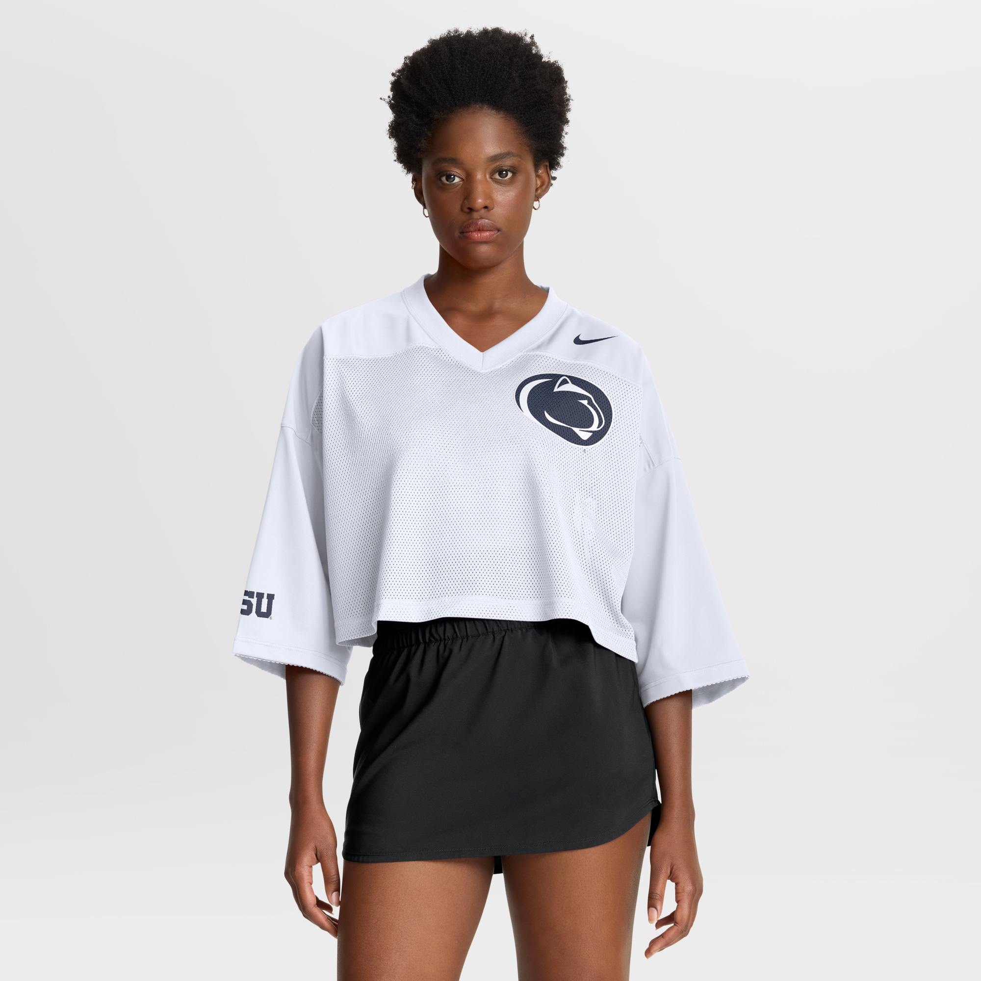 Penn State Nittany Lions Cropped Mesh Fashion Jersey White Men