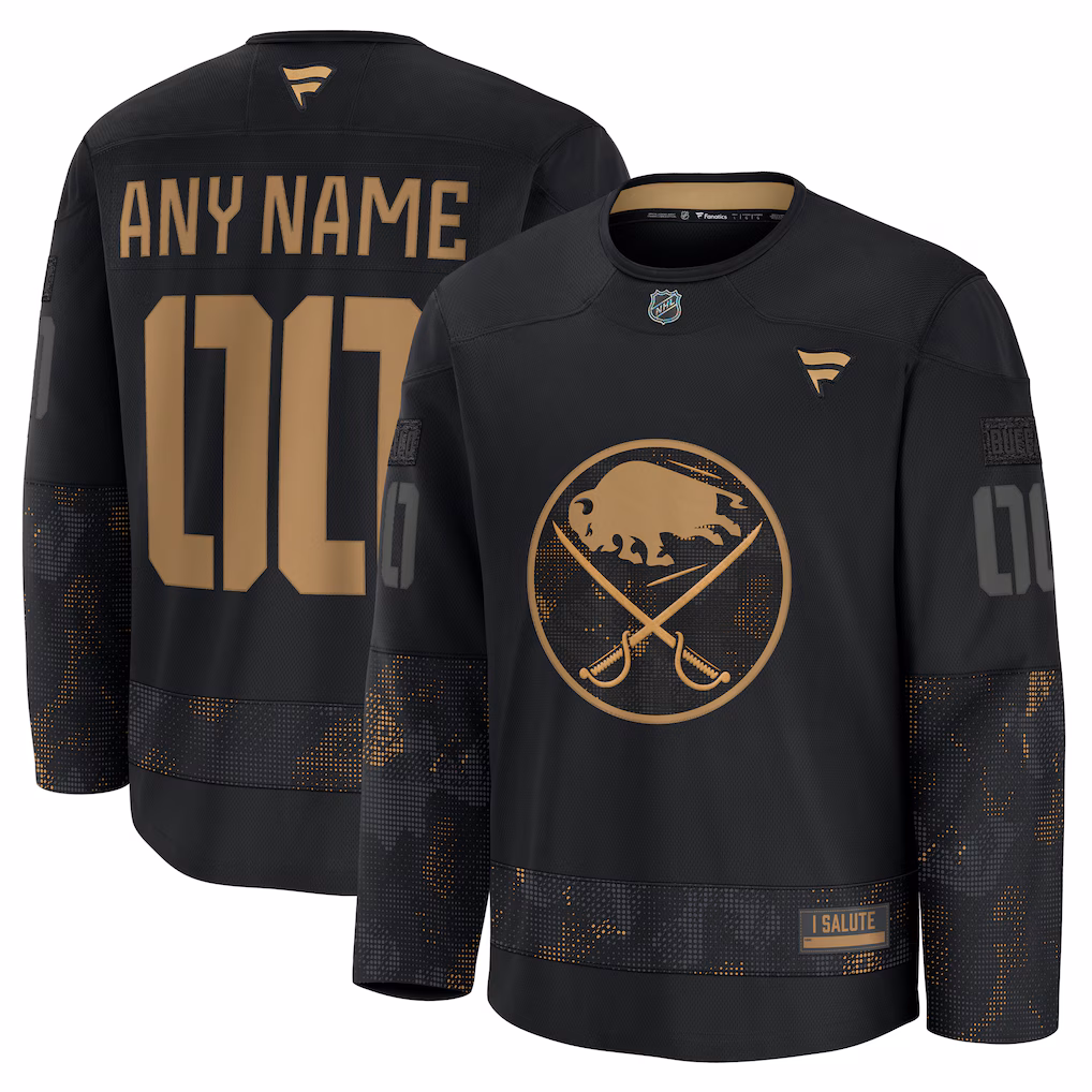 Buffalo Sabres 2024 Military Appreciation Custom Practice Jersey Black