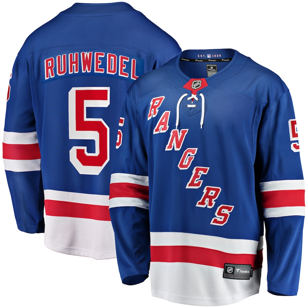 Chad Ruhwedel New York Rangers Home Premier Breakaway Player Jersey Blue