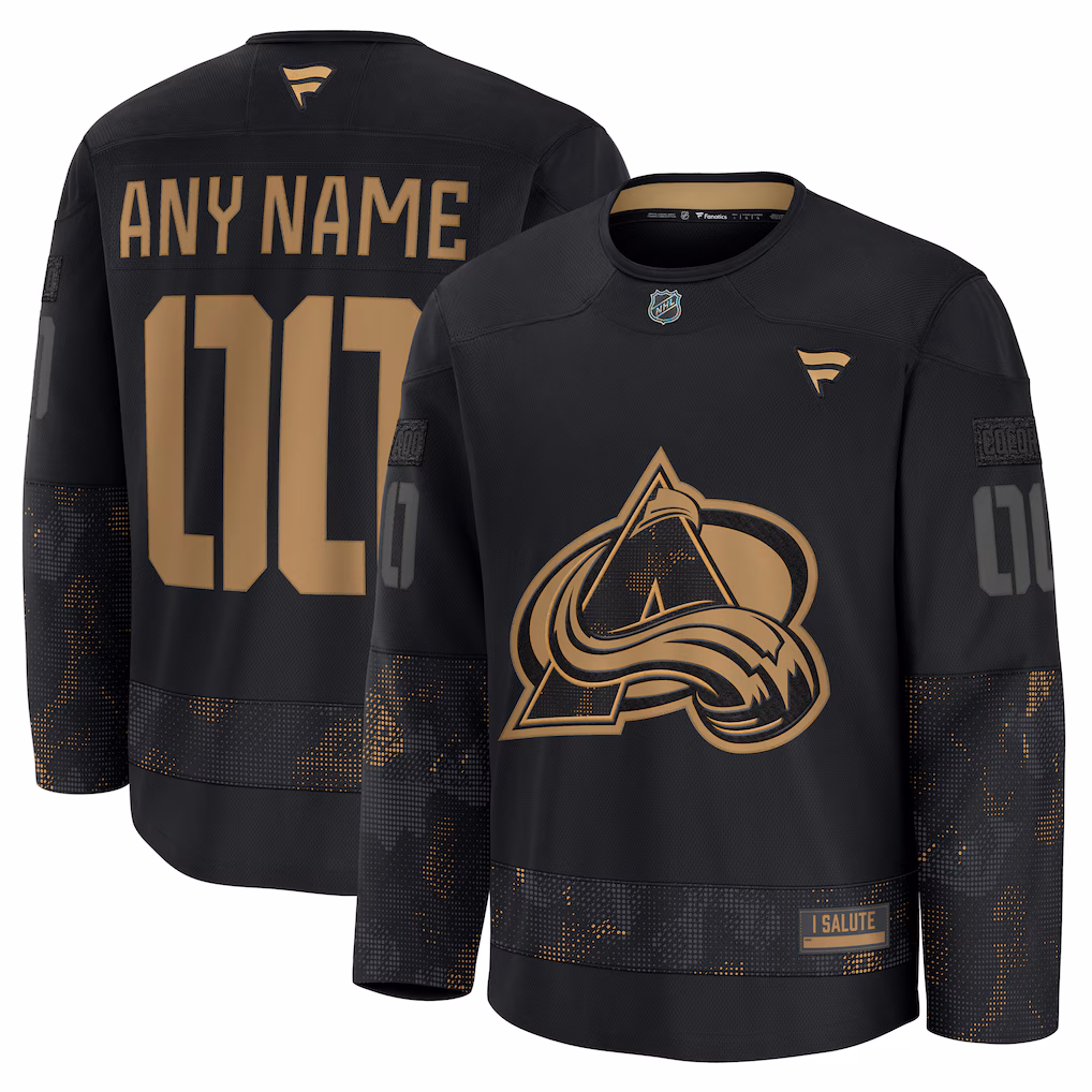 Colorado Avalanche Women S 2024 Military Appreciation Custom Practice Jersey Black Women