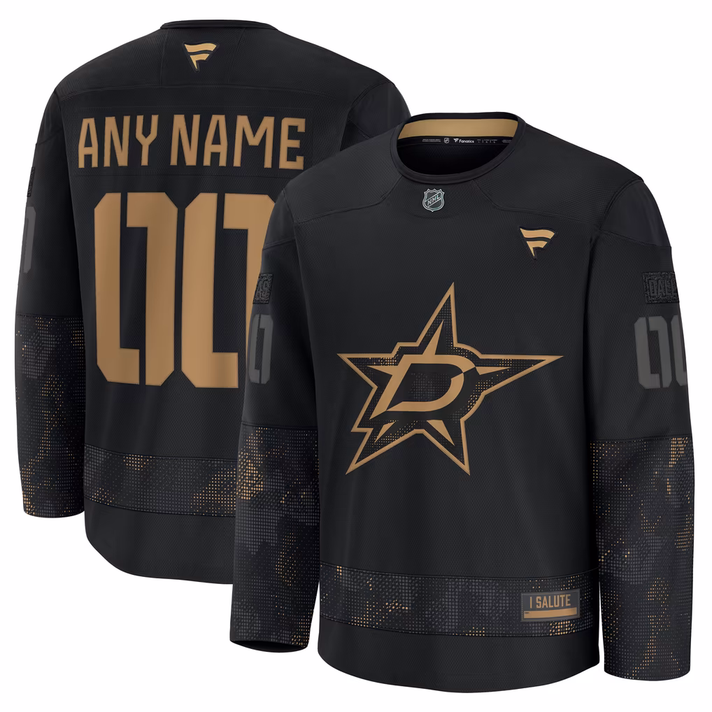 Dallas Stars 2024 Military Appreciation Custom Practice Jersey Black