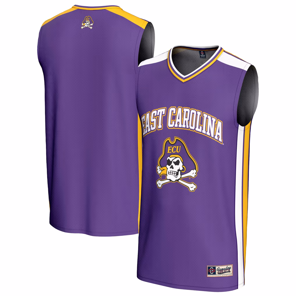 Ecu Pirates Gameday Greats Basketball Jersey Purple Men