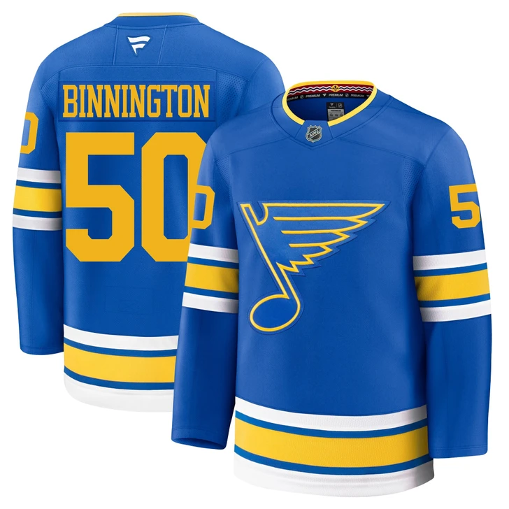 Jordan Binnington St Louis Blues Outerstuff Home Replica Player Jersey Blue Men