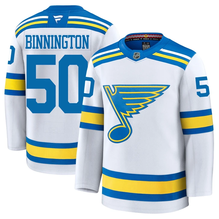 Jordan Binnington St Louis Blues Youth Away Replica Player Jersey White