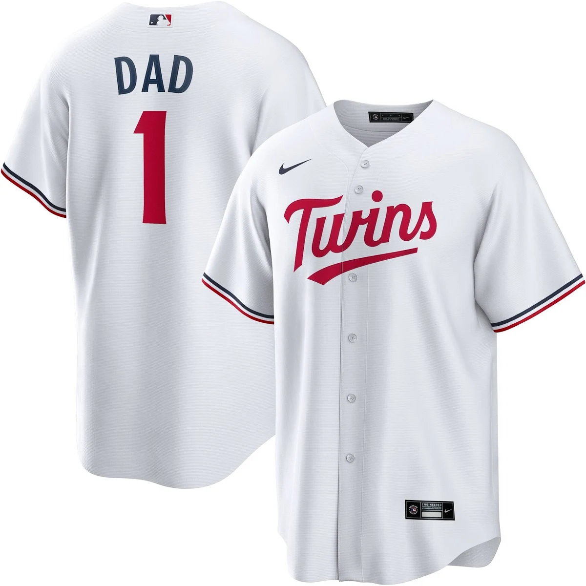 Minnesota Twins 1 Dad Home Replica Jersey White