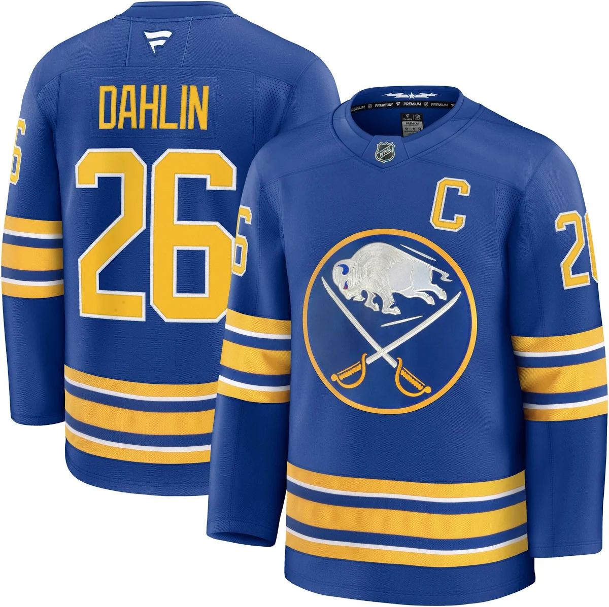 Rasmus Dahlin Buffalo Sabres Premium Jersey With Captain S Patch Royal