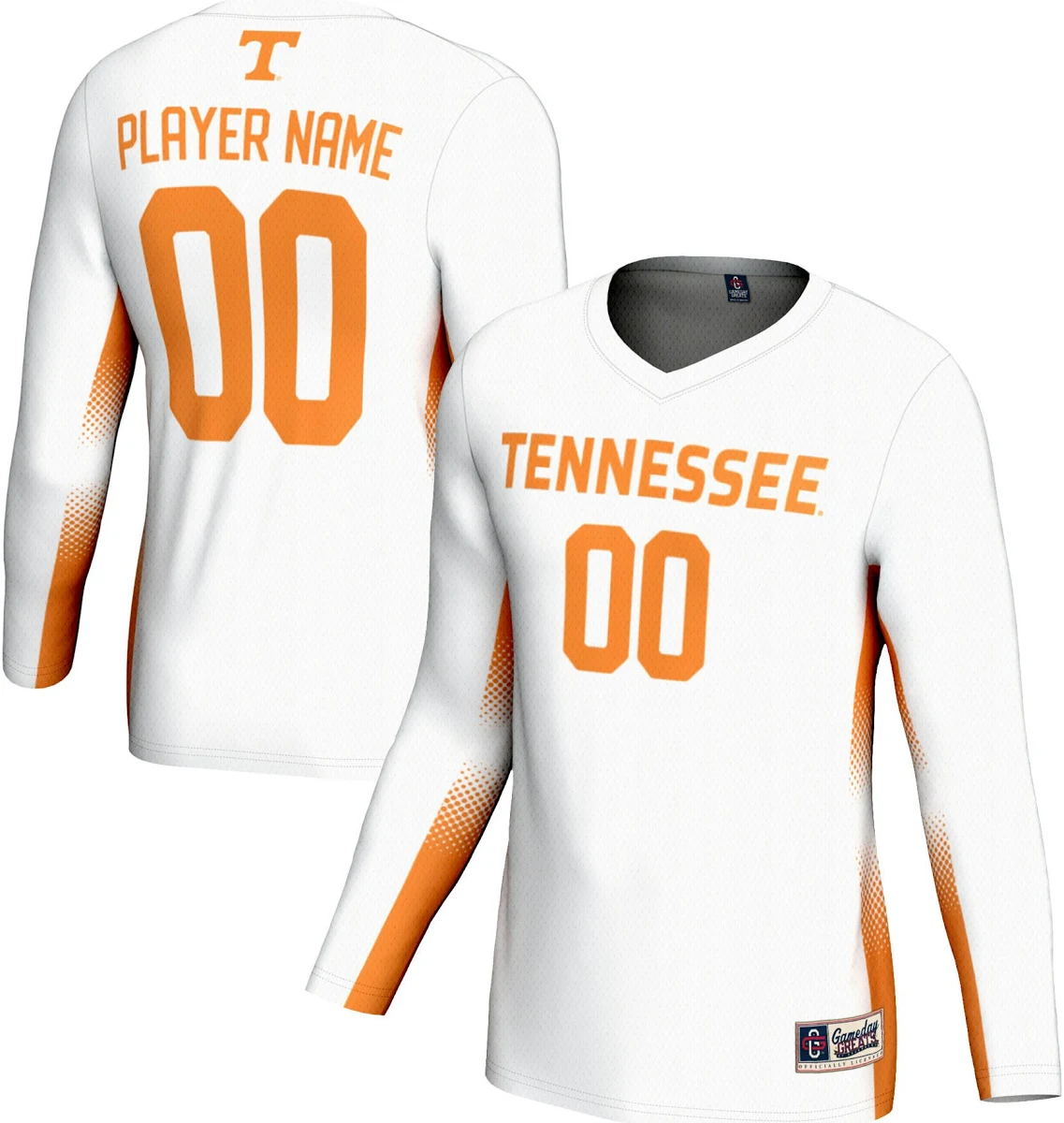 Tennessee Volunteers Gameday Greats Unisex Lightweight Volleyball Fashion Jersey White
