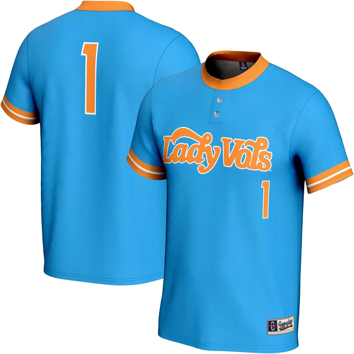 Tennessee Volunteers Gameday Greats Unisex Softball Fashion Jersey Blue